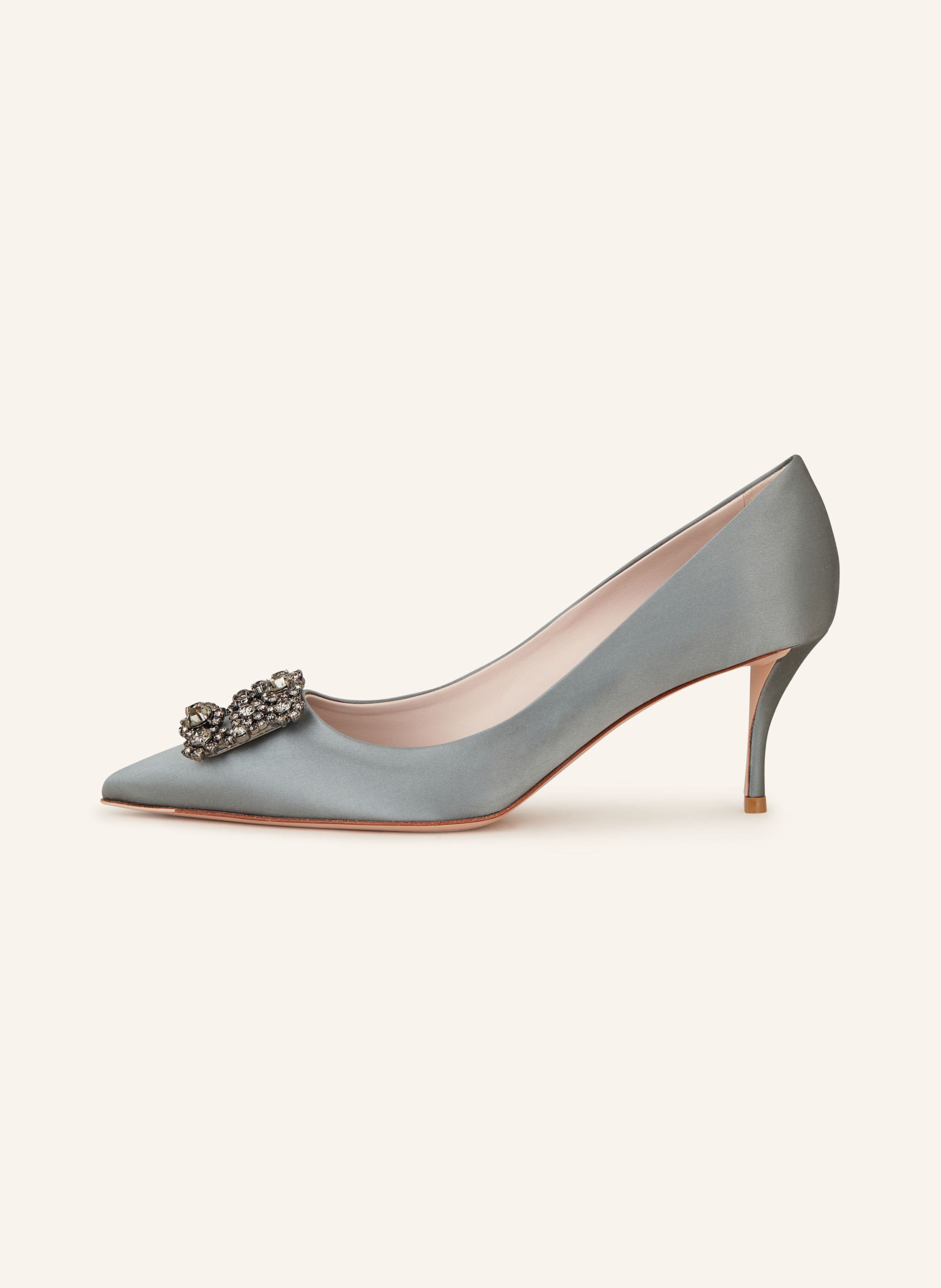 Thumbnail - Roger Vivier Pumps Efflorescence Mit Schmucksteinen grau