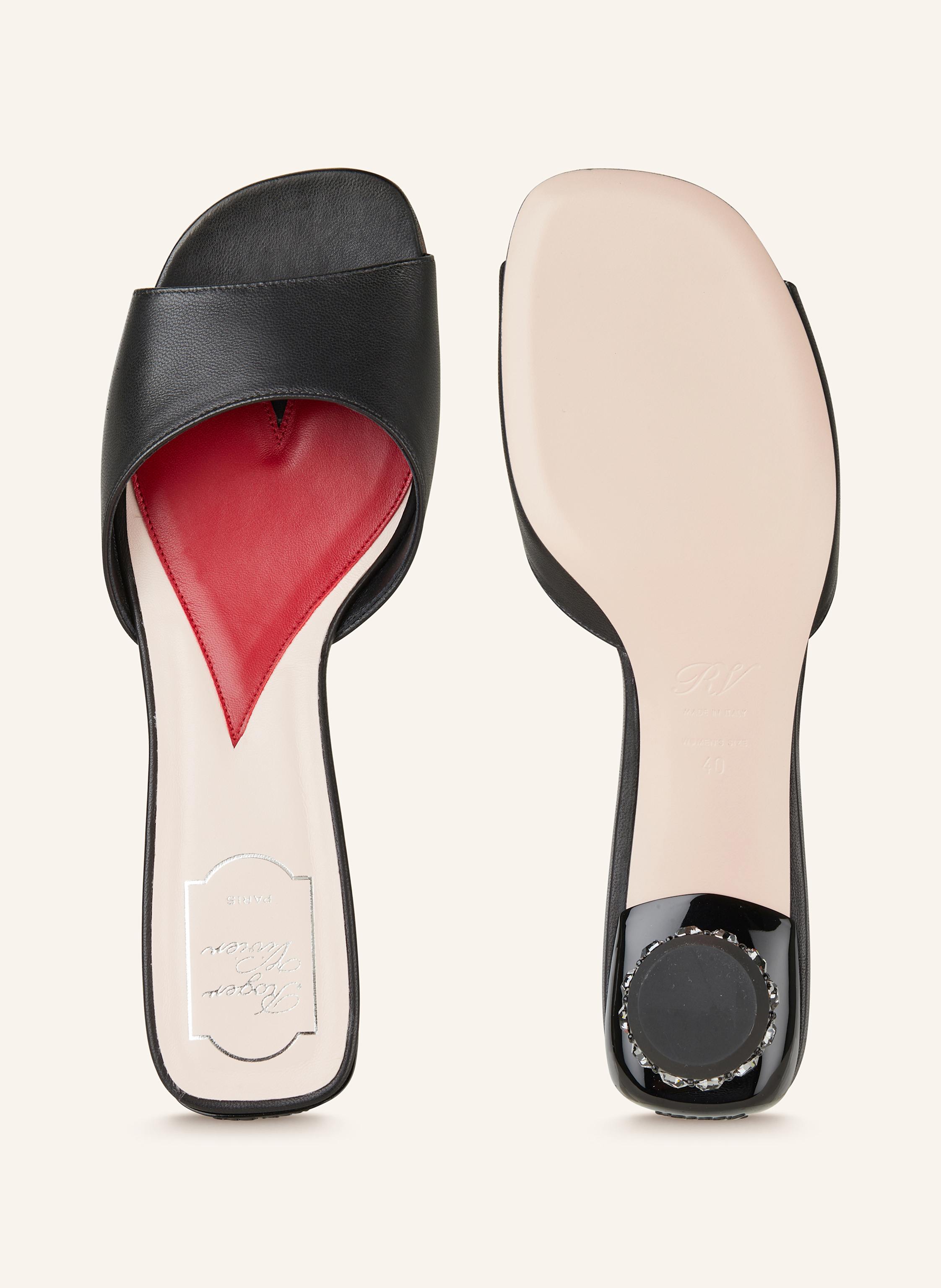 Thumbnail - Roger Vivier Mules Mit Schmucksteinen schwarz