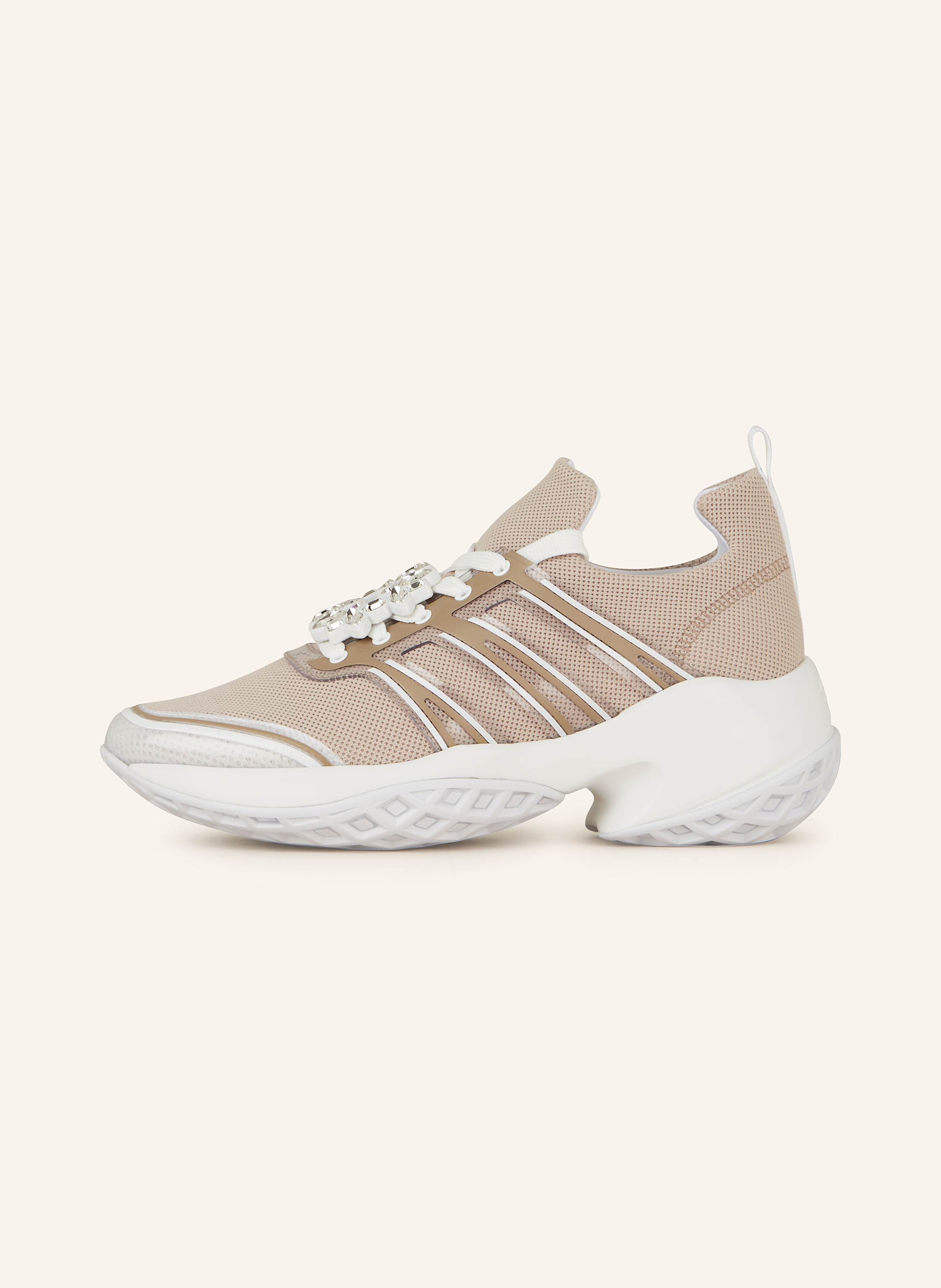 Thumbnail - Roger Vivier Sneaker Viv' Run Mit Schmucksteinen beige