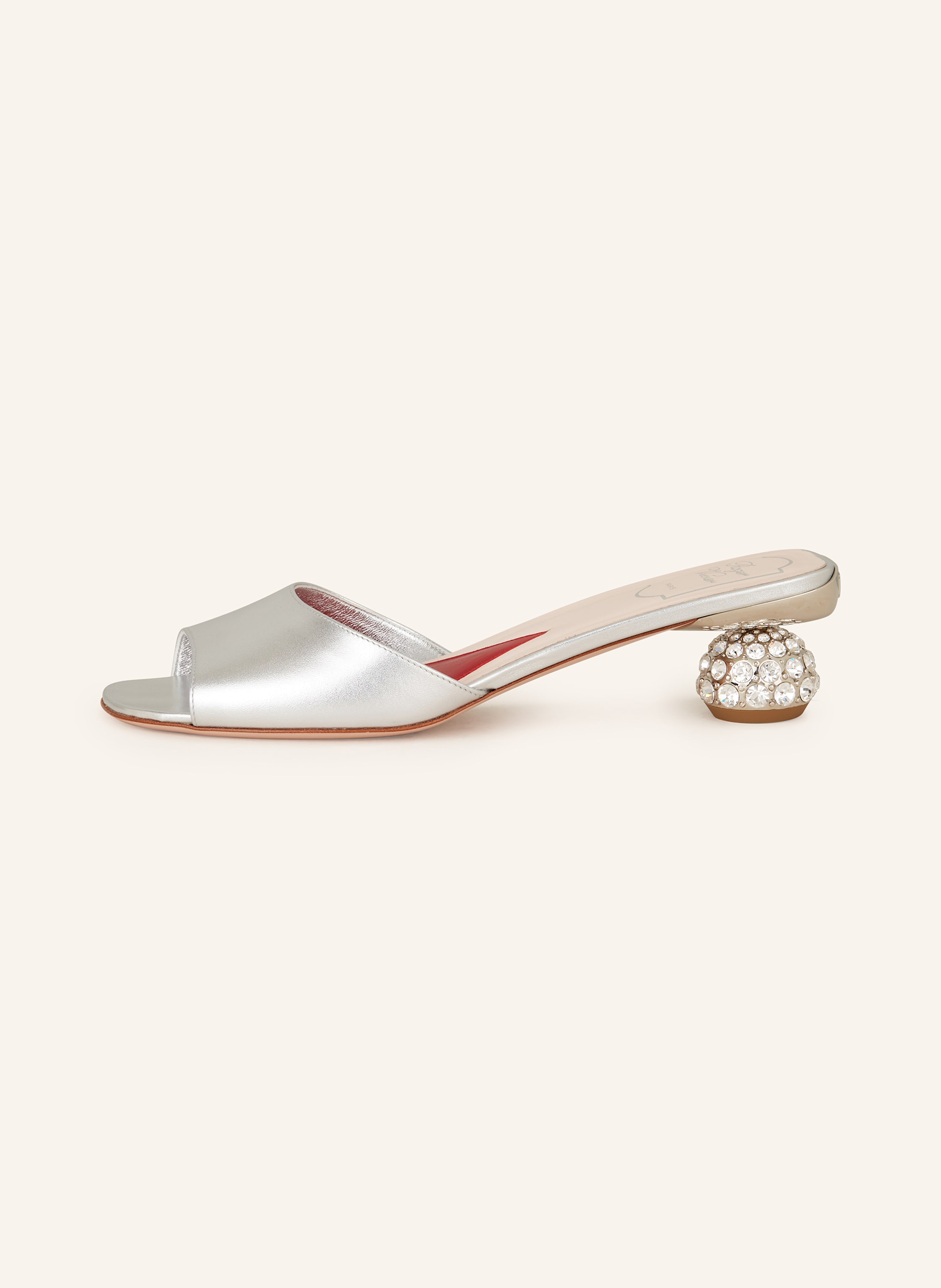 Thumbnail - Roger Vivier Mules Mit Schmucksteinen silber