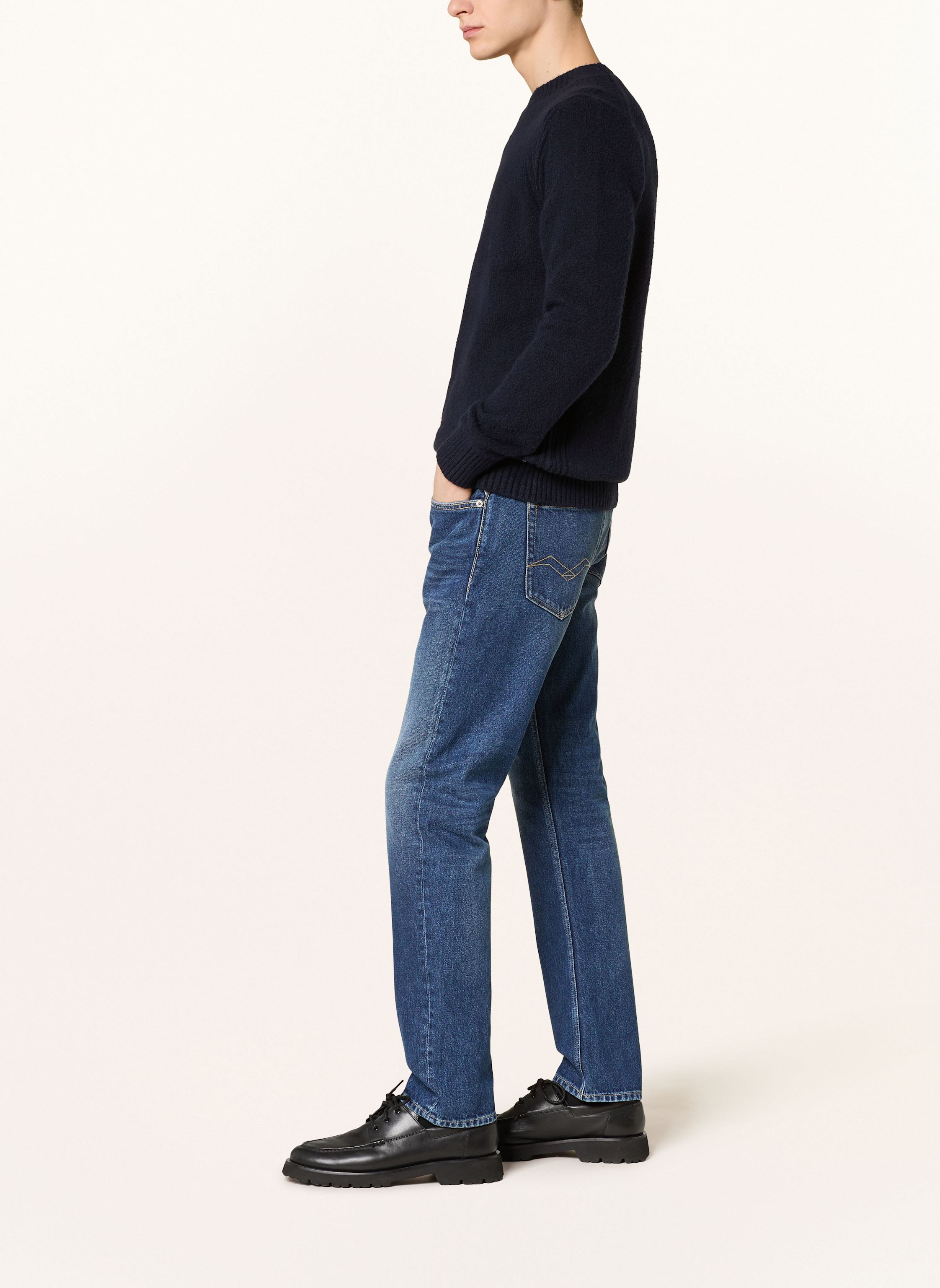 Thumbnail - Replay Jeans Grover Straight Fit blau