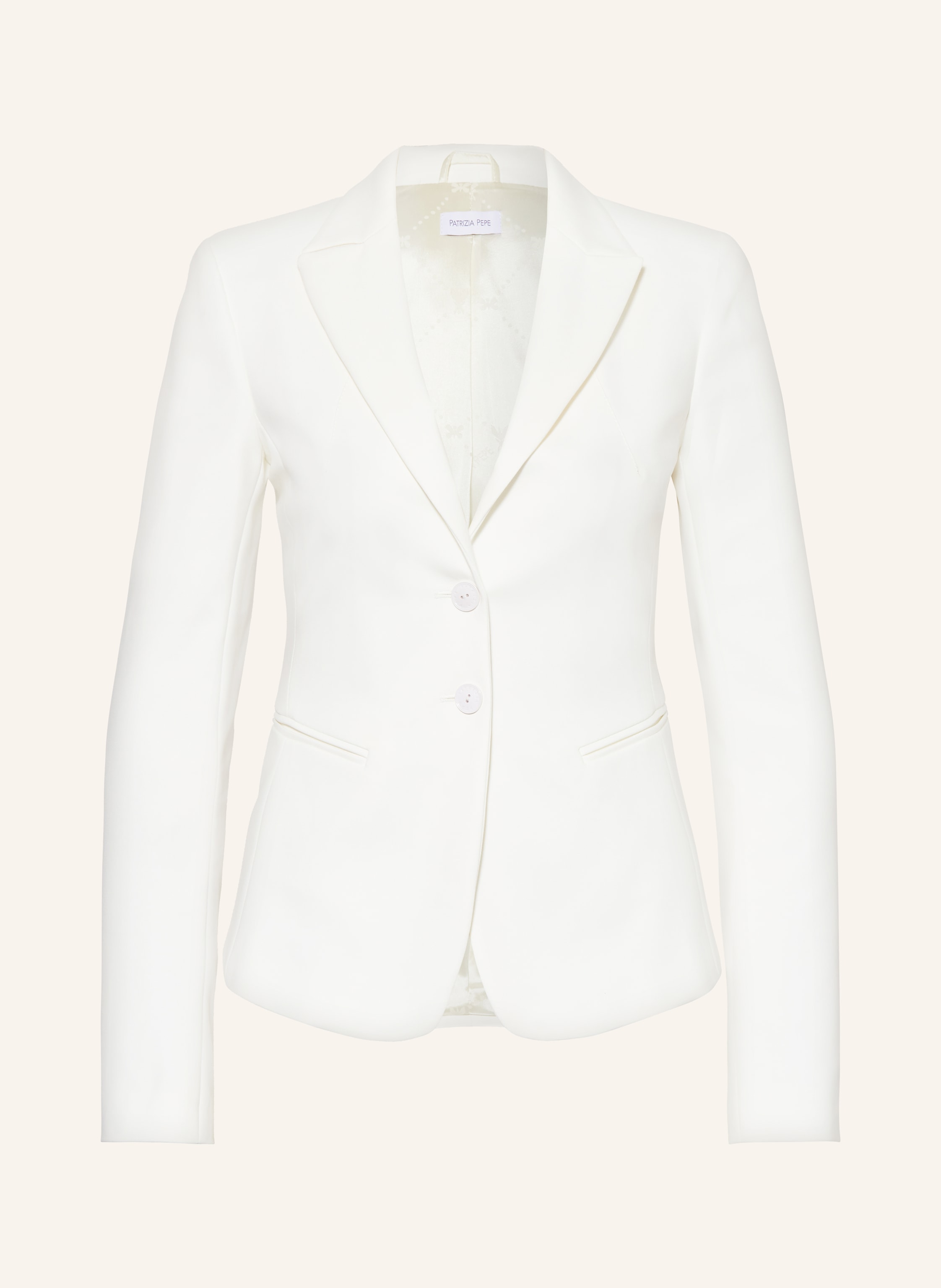 ボトムスその他 Patrizia Pepe Tailored White Viscose Blazer PATRIZIA PEPE Blazer in white