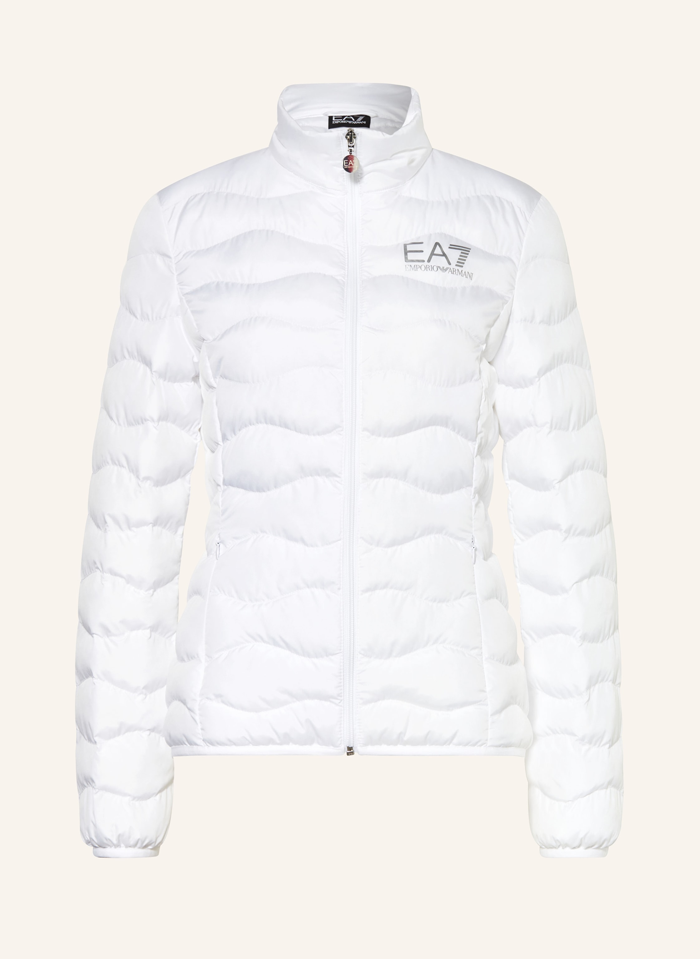 White ea7 jacket top