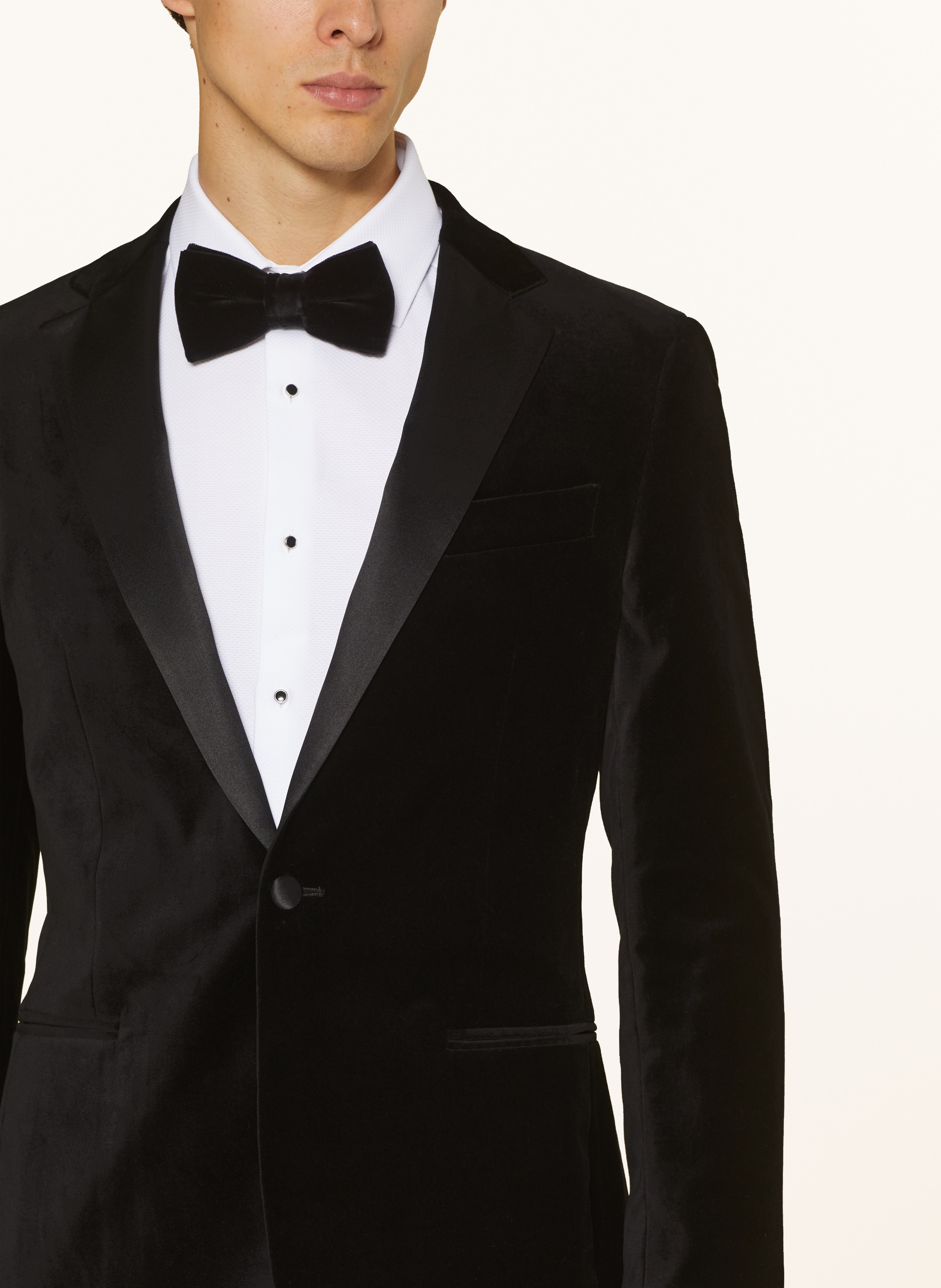 Thumbnail - Reiss Smoking-Sakko Ace Regular Fit Aus Samt schwarz