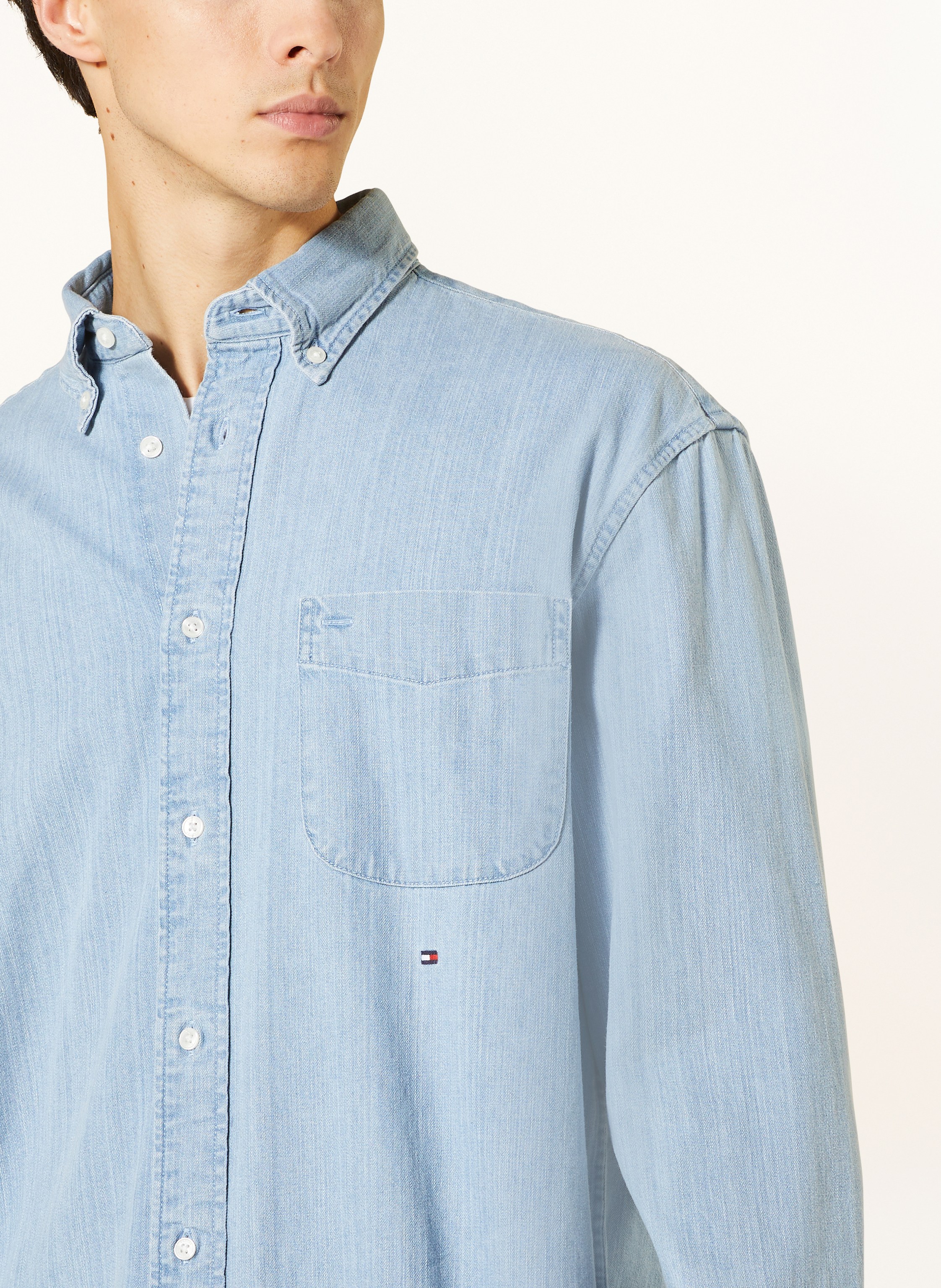 Thumbnail - Tommy Hilfiger Jeanshemd Comfort Fit blau