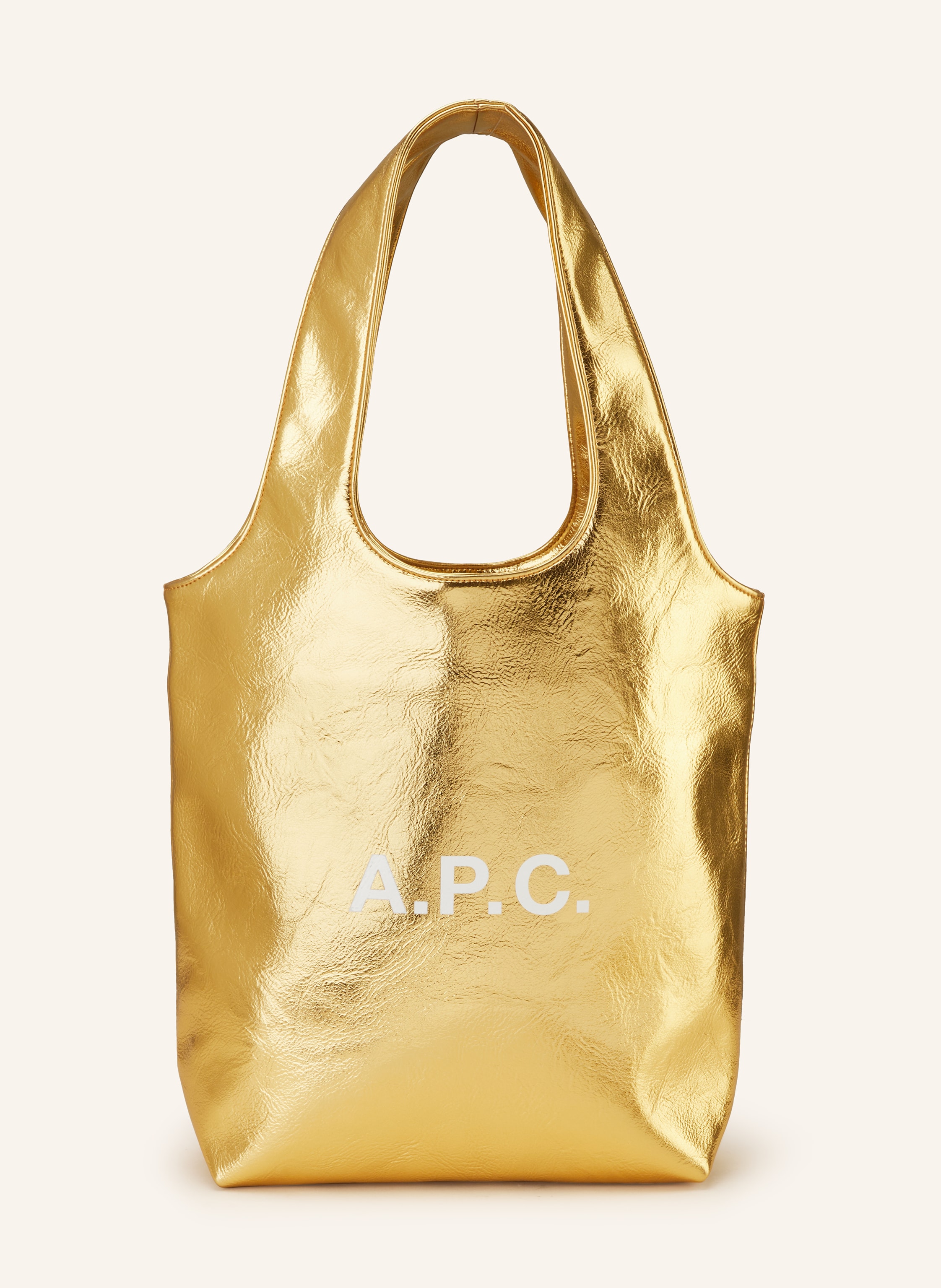 A.P.C. Shopper NINON SMALL in gold/ white