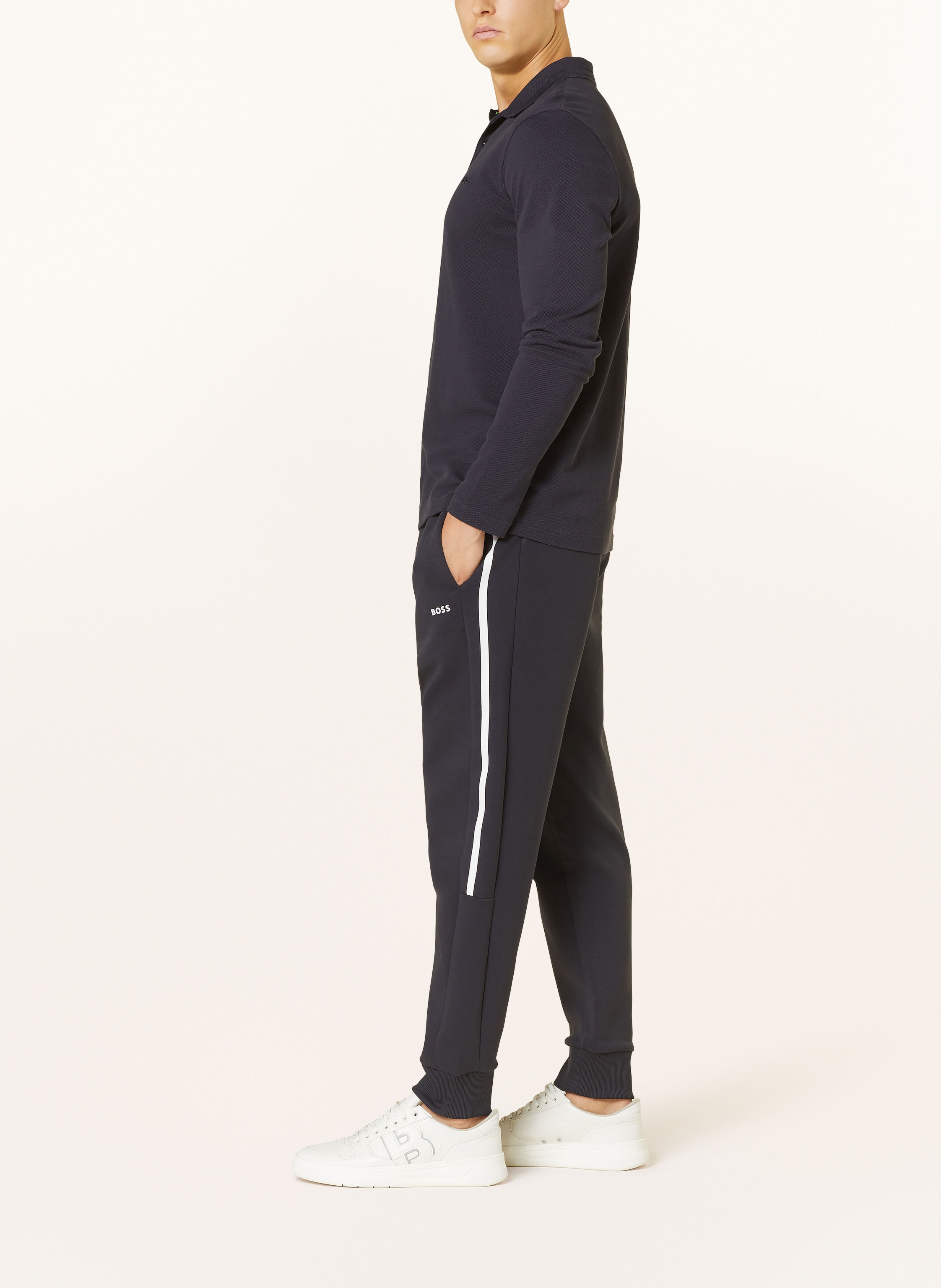 Thumbnail - Boss Sweatpants Hadikonos Mit Galonstreifen blau