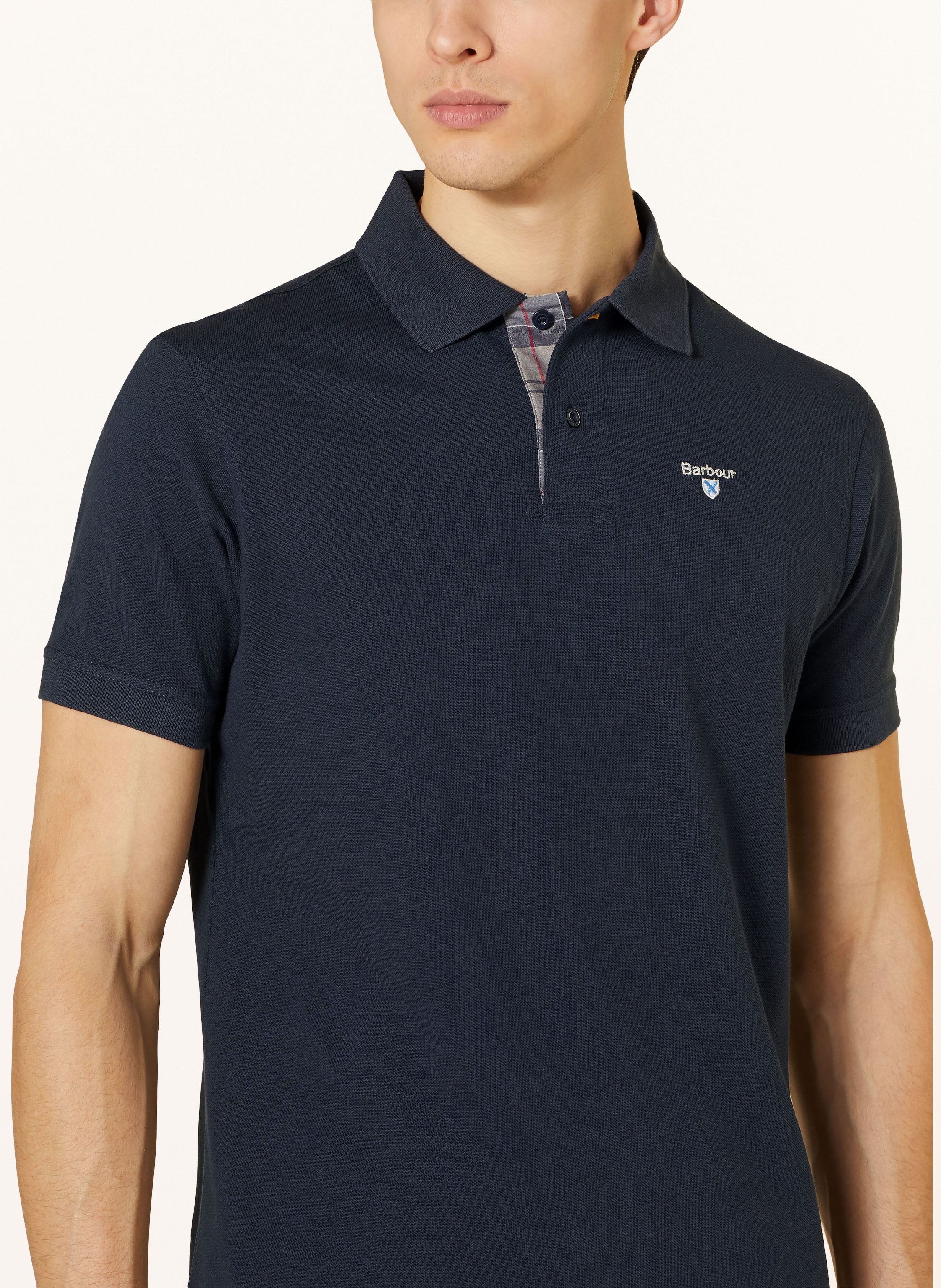 Thumbnail - Barbour Piqué-Poloshirt blau