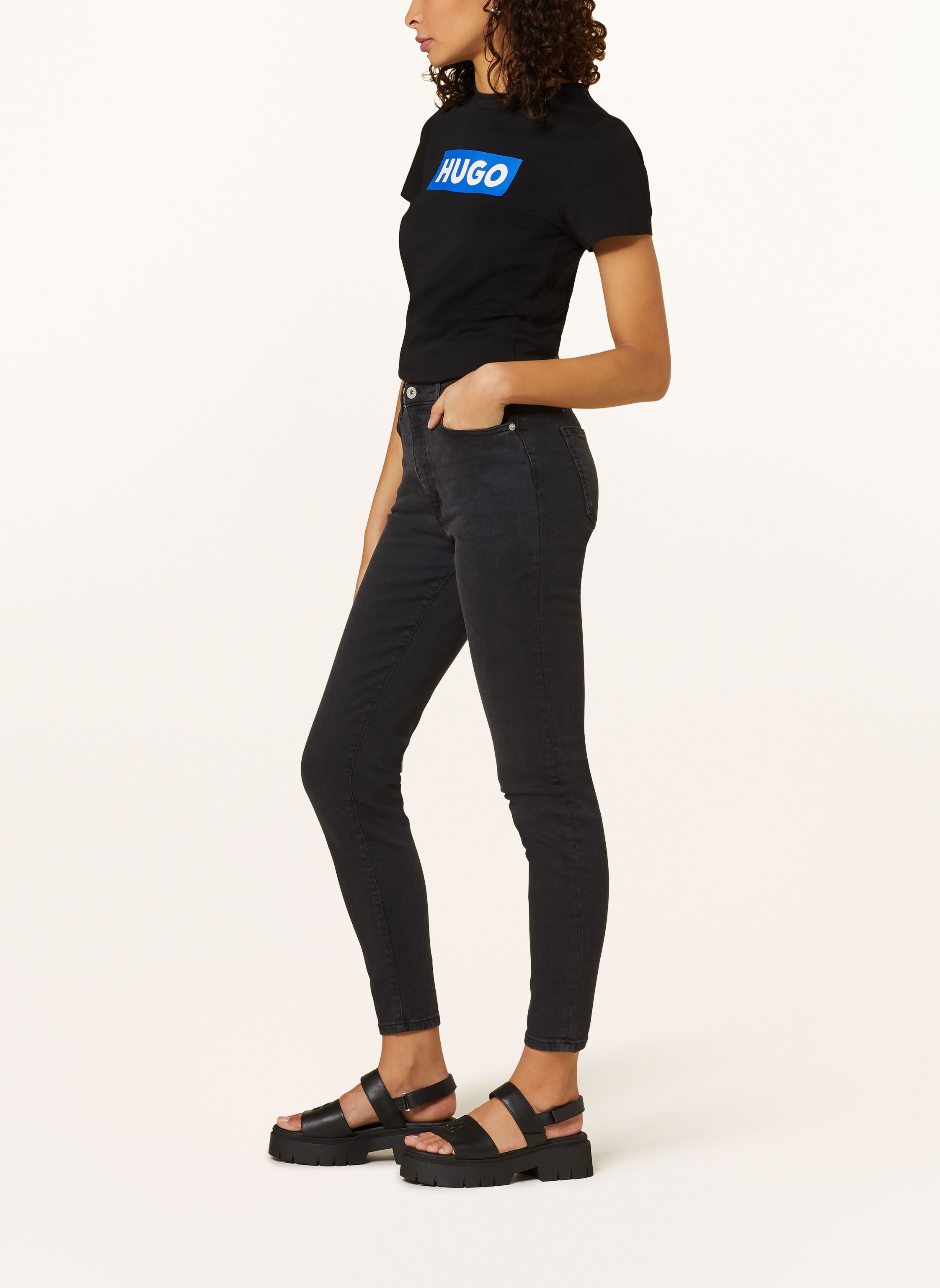 Thumbnail - Hugo Skinny Jeans Malu schwarz