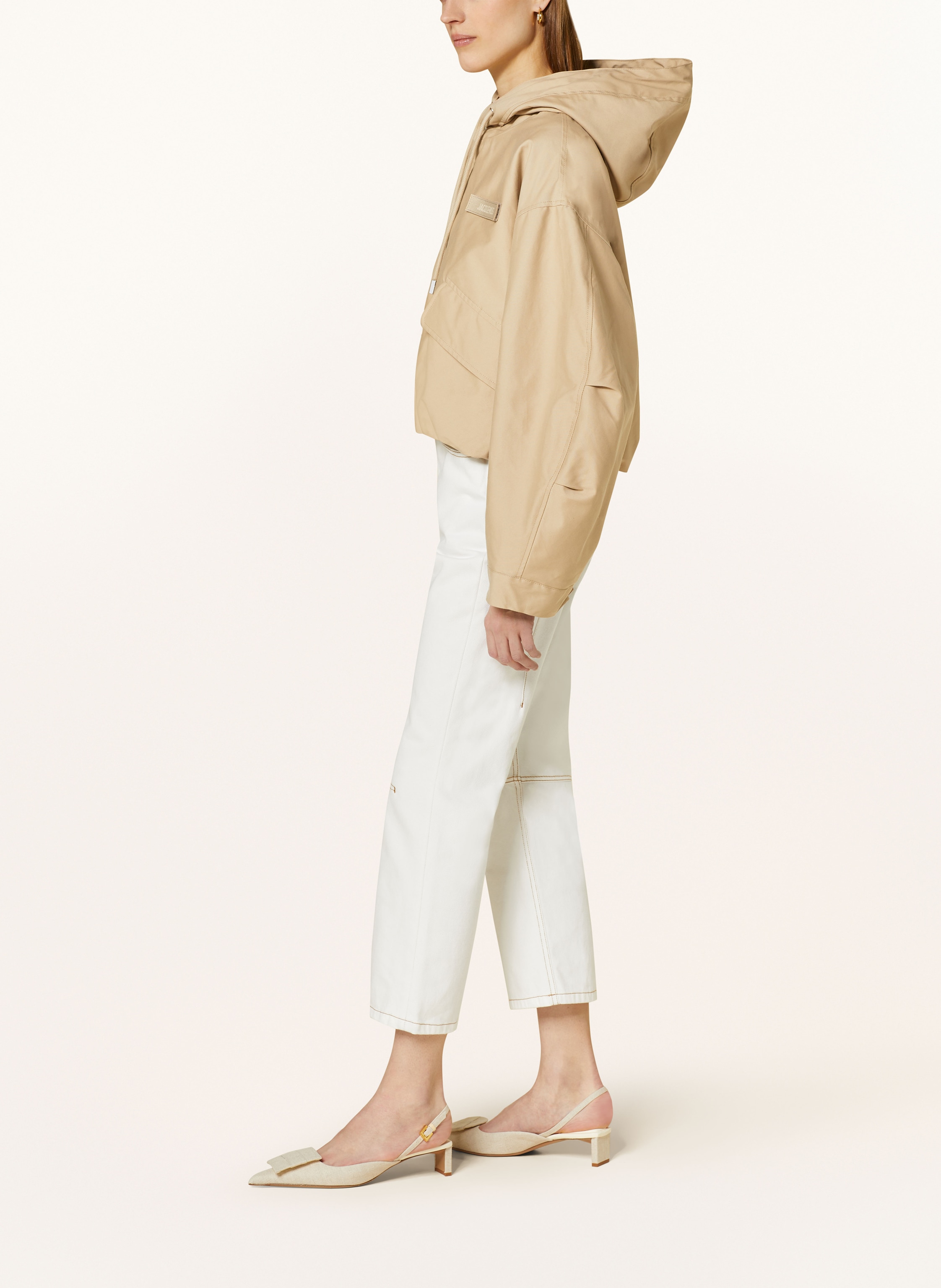 Thumbnail - Jacquemus Cropped-Jacke La Parka Courte Caraco beige