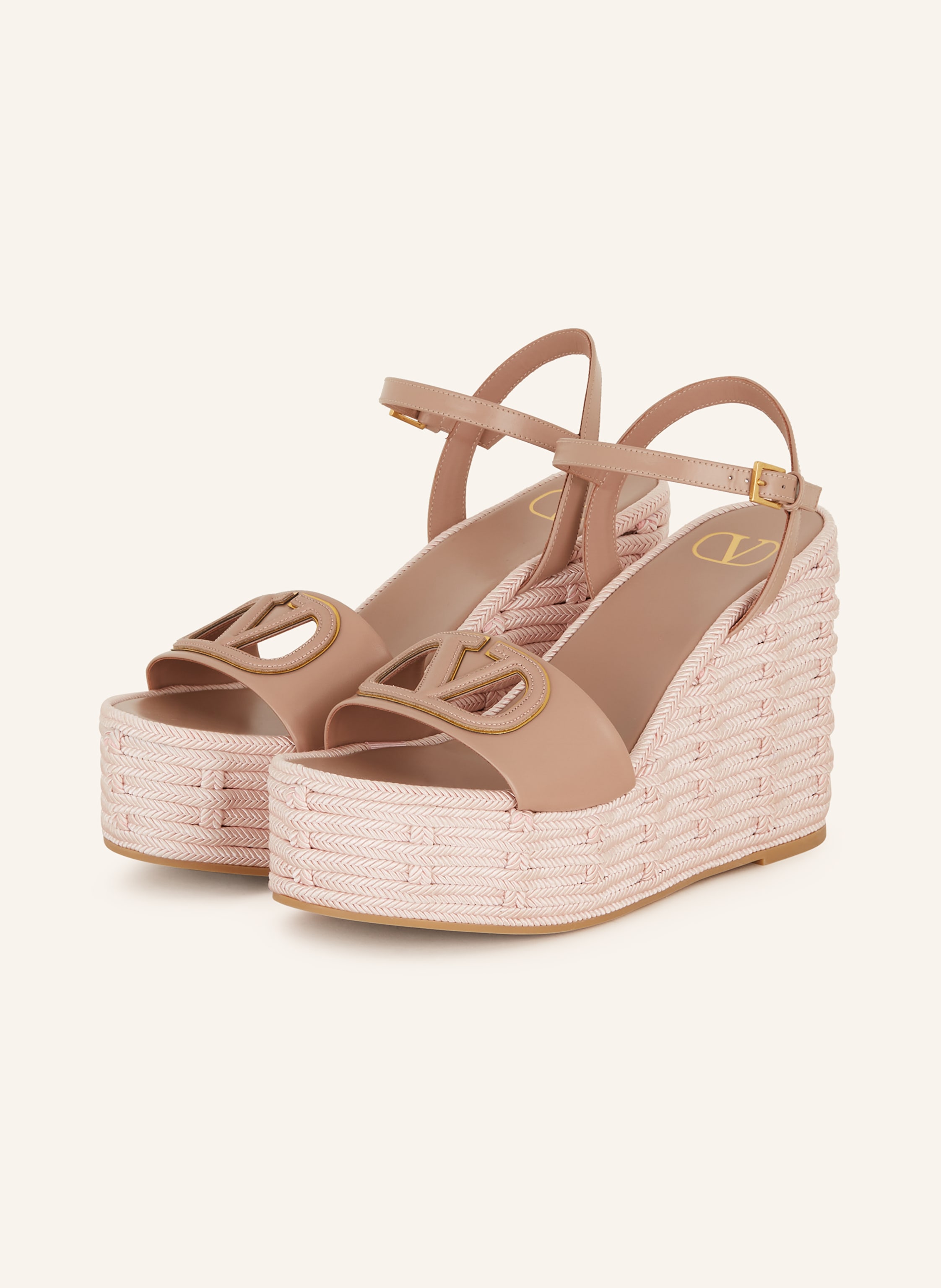 VALENTINO GARAVANI Plateau Wedges VLOGO in rose