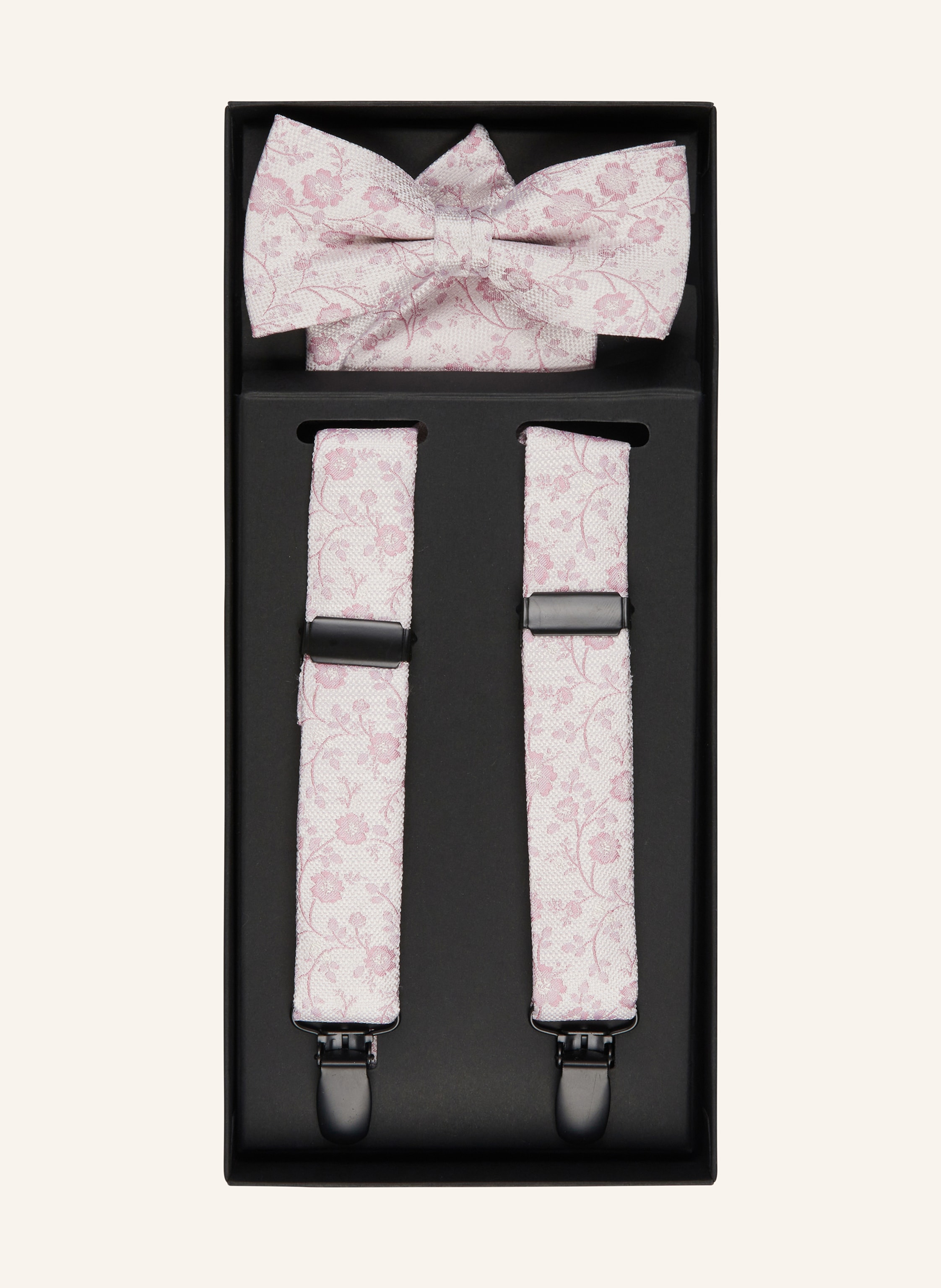 Thumbnail - Olymp Set: Hosenträger, Fliege Und Einstecktuch beige