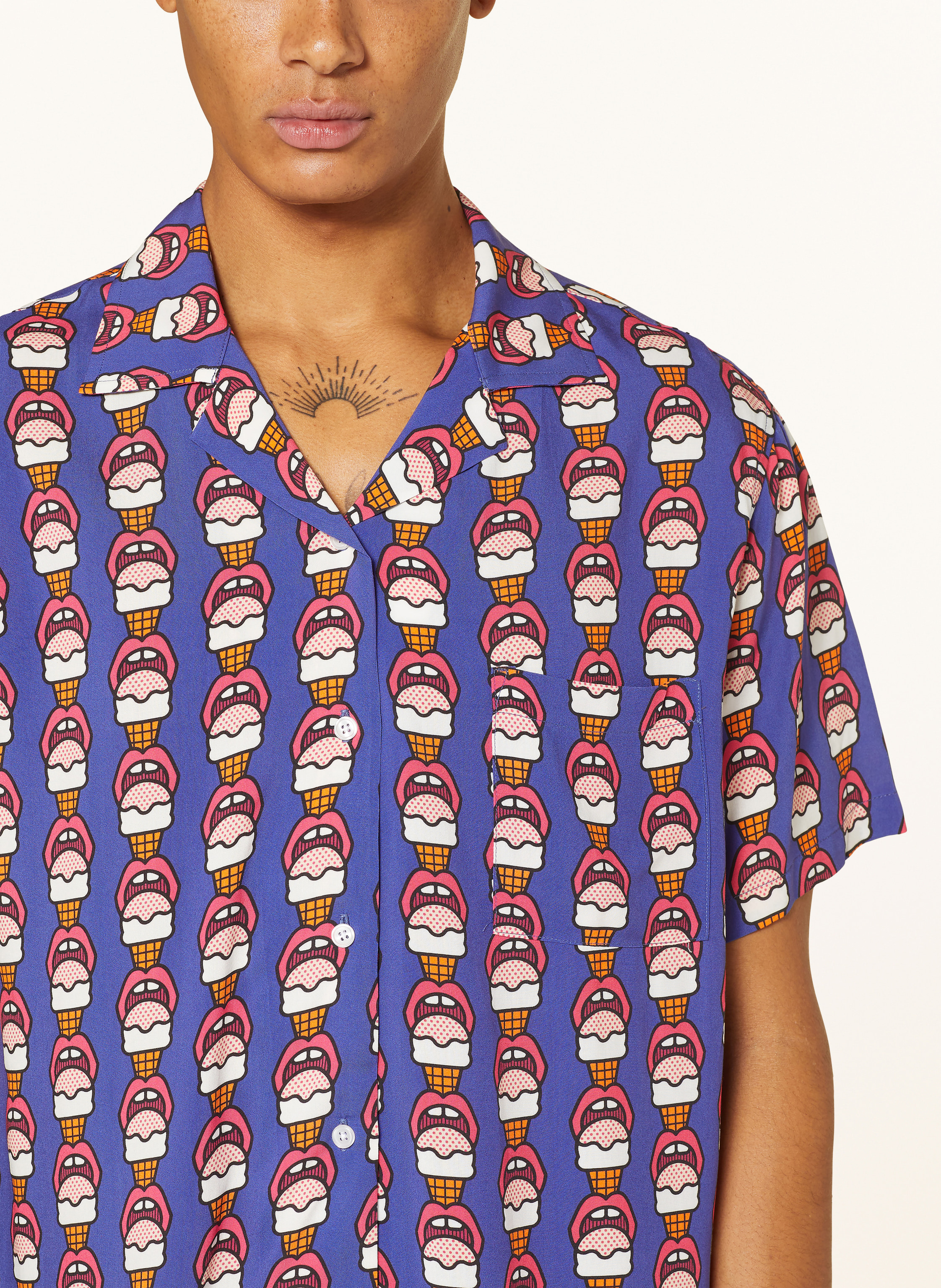 Thumbnail - Arrels Barcelona Resorthemd Navy Lick Me × Craig & Karl Comfort Fit blau