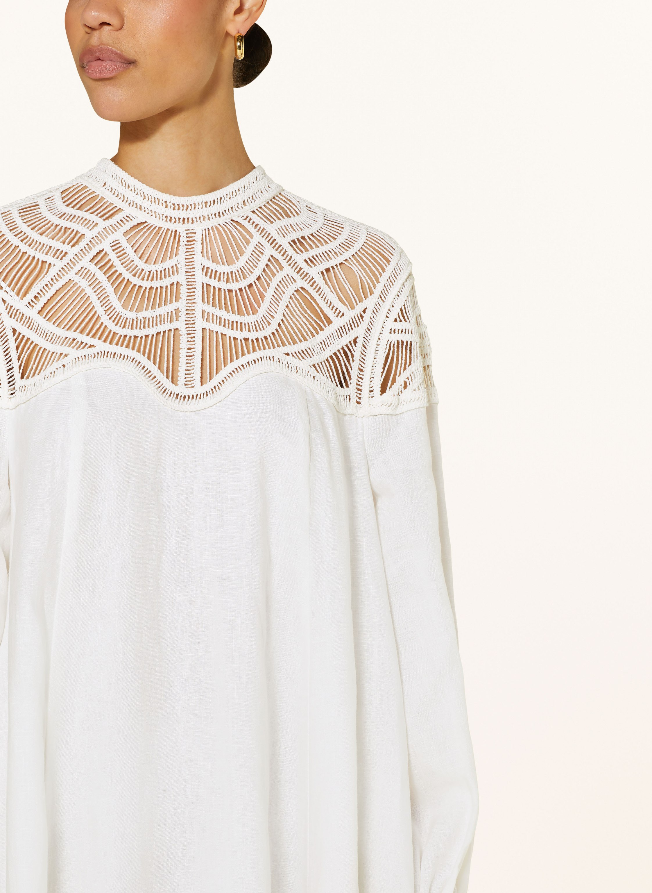 Thumbnail - Riani Leinenkleid Mit Spitze weiss