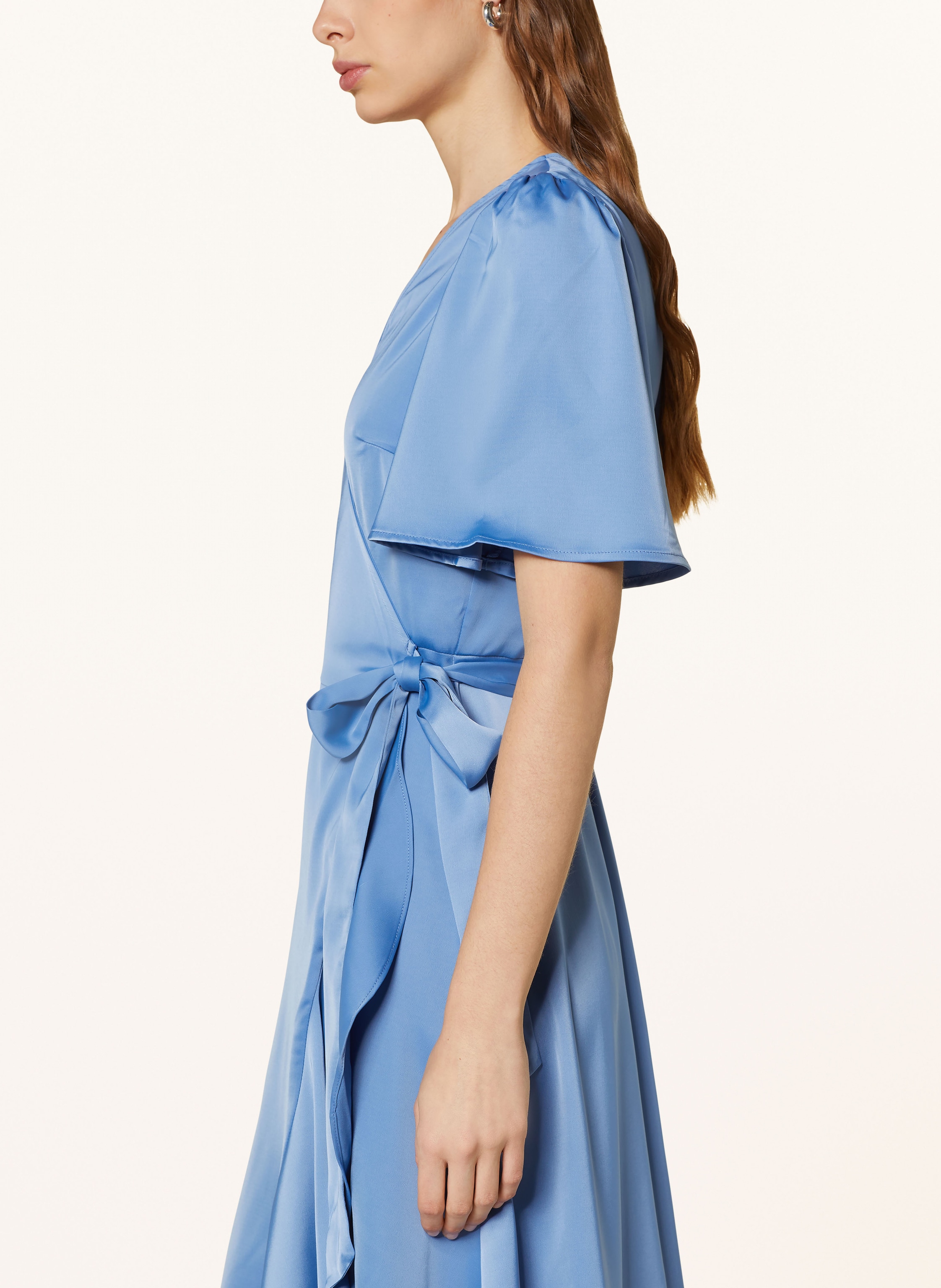 Thumbnail - Y.A.S. Wickelkleid Aus Satin blau