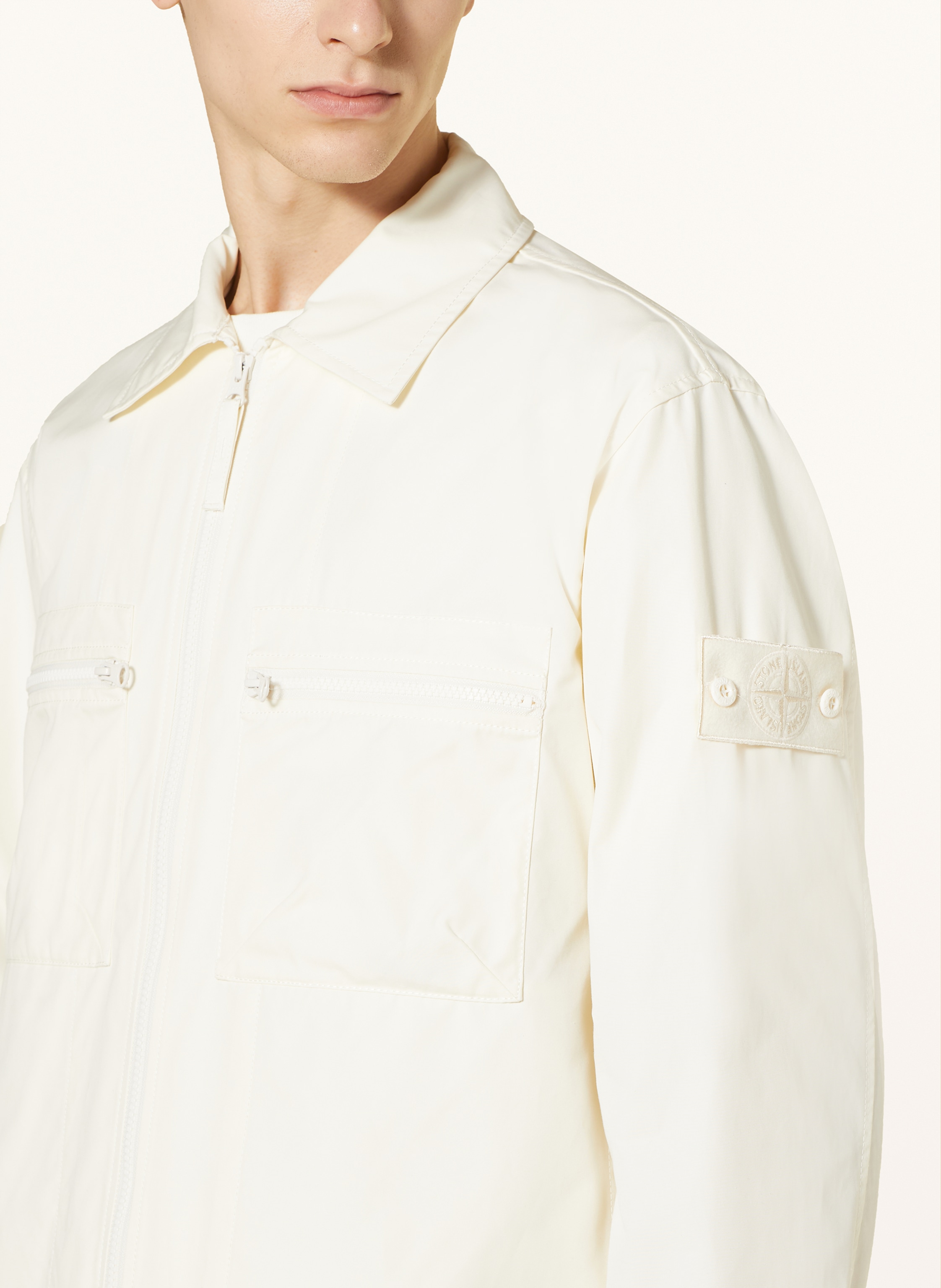 Thumbnail - Stone Island Overjacket Ghost weiss