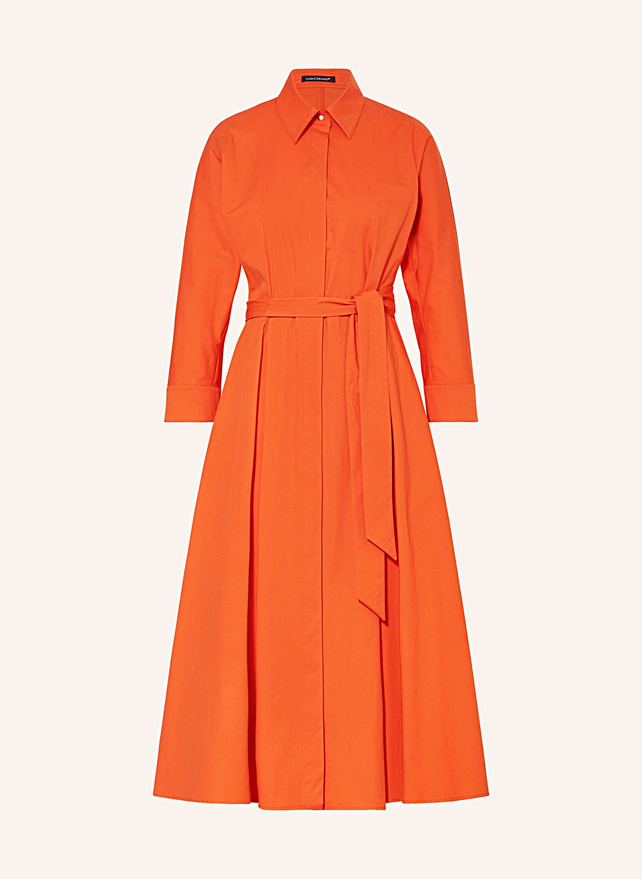 LUISA CERANO Hemdblusenkleid mit 3/4-Arm in orange