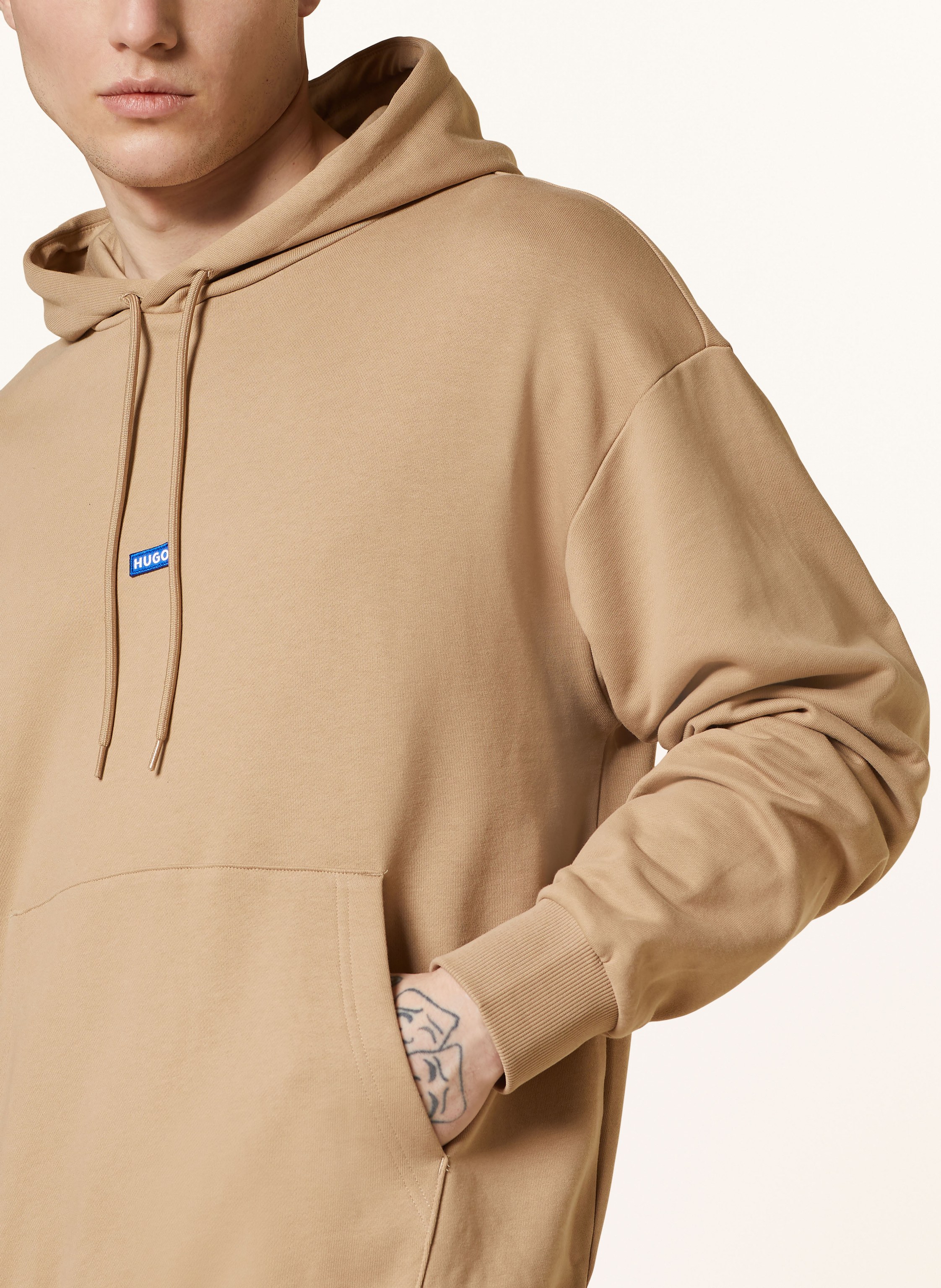 Thumbnail - Hugo Blue Hoodie Nalonso beige