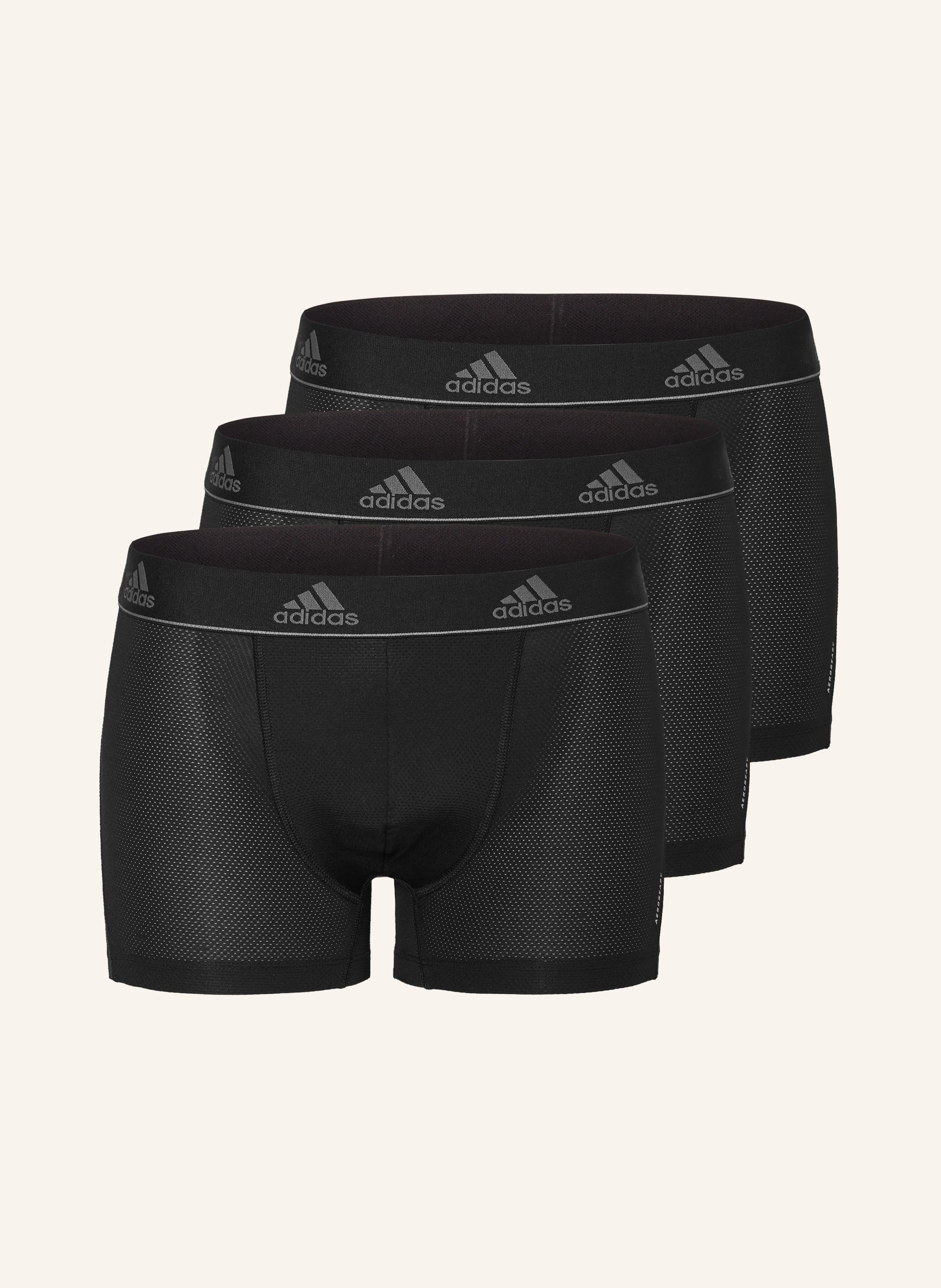 adidas 3er Pack Boxershorts in schwarz