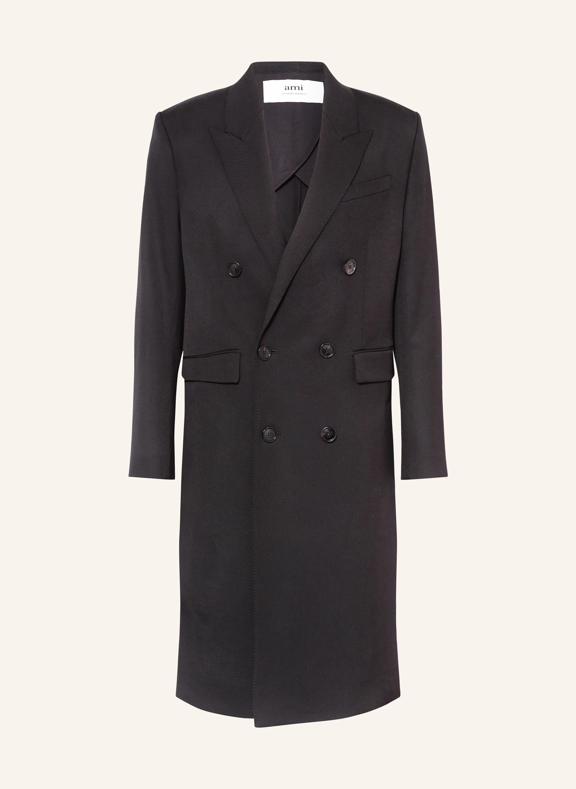 AMI PARIS Wool coat in black