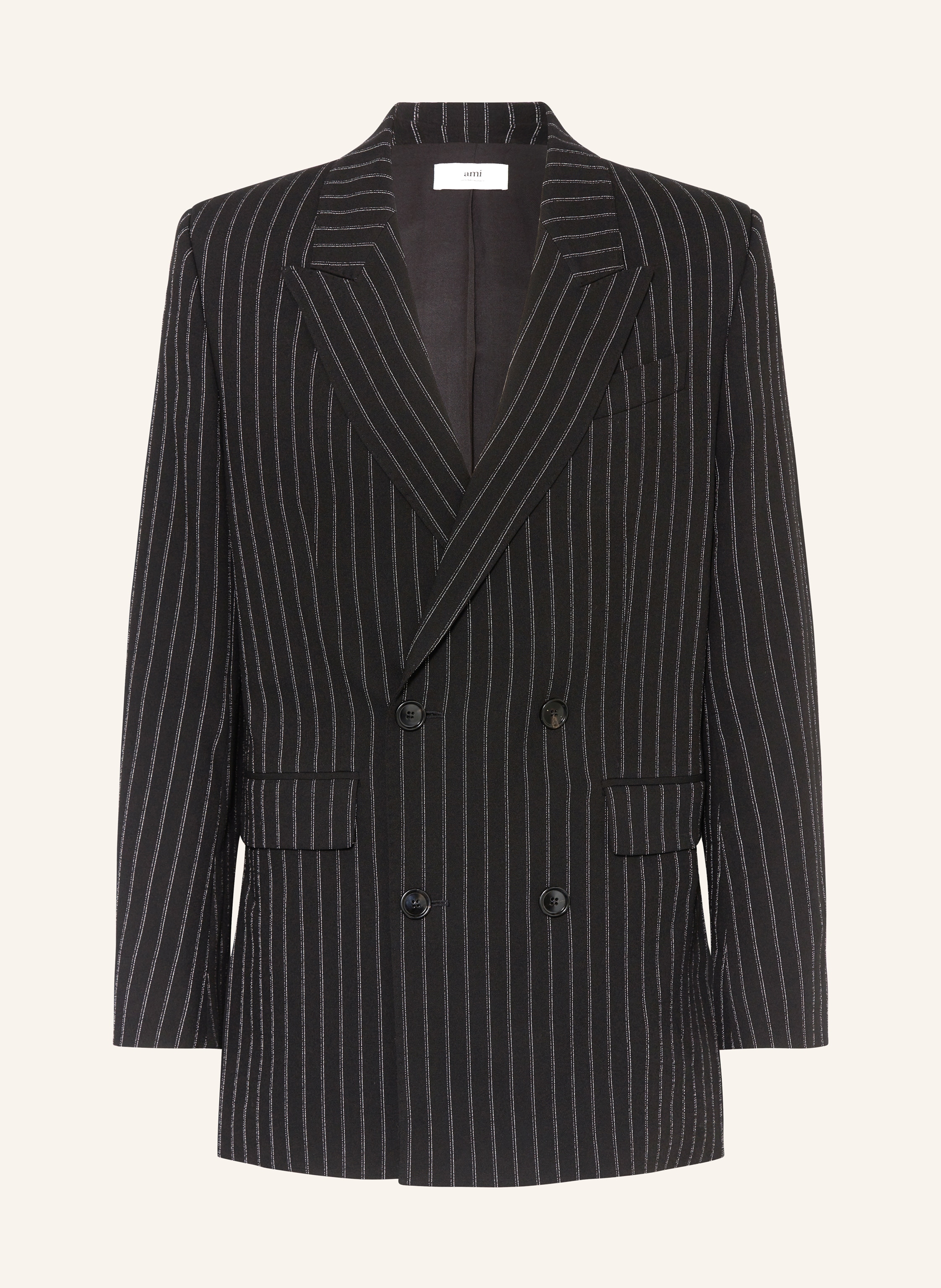 AMI Paris Ami Paris Anzugsakko Regular Fit schwarz in SCHWARZ / WEISS