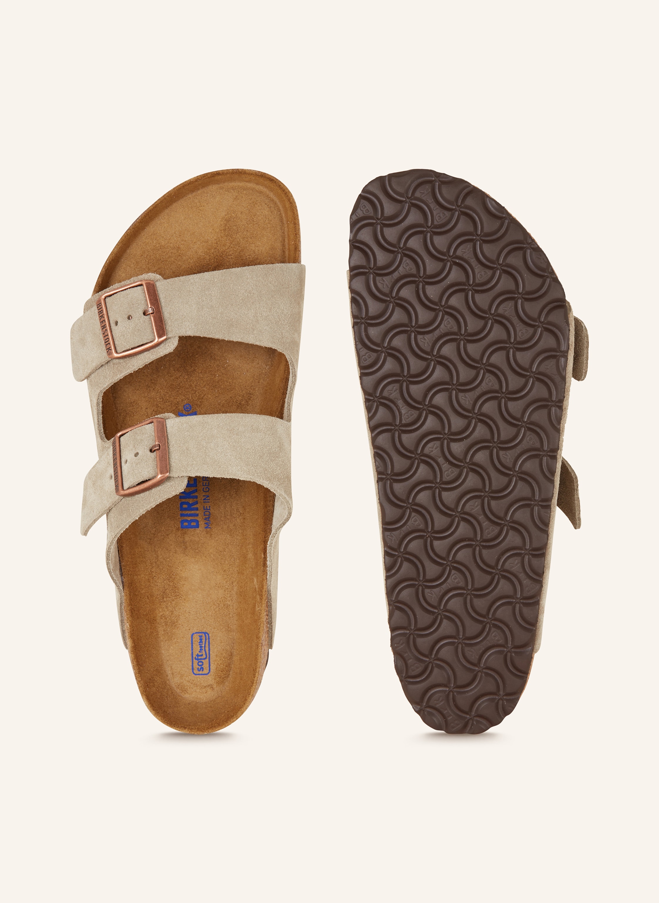 Thumbnail - Birkenstock Pantoletten Arizona beige