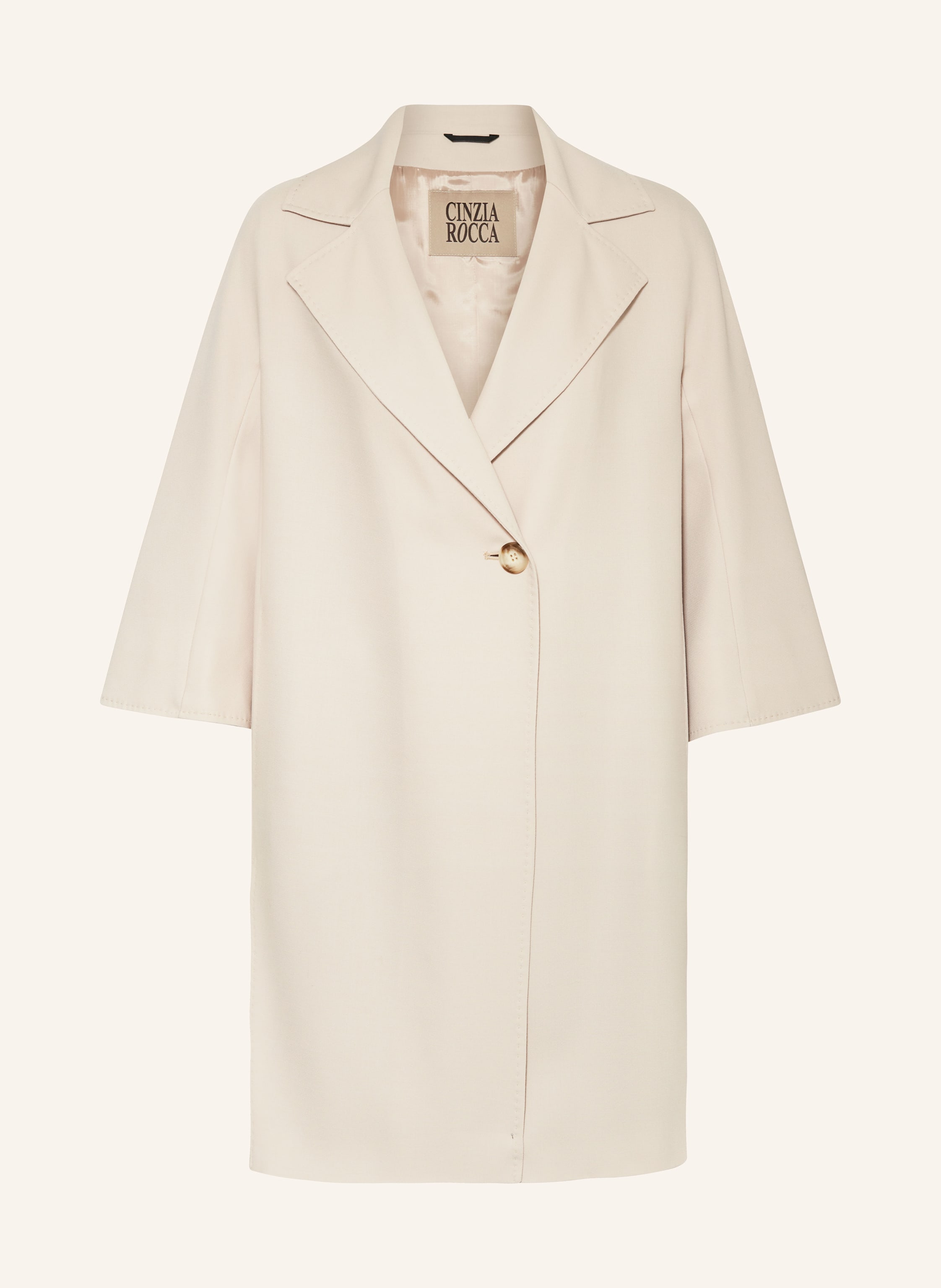 CINZIA ROCCA Coat with 3 4 sleeves in beige