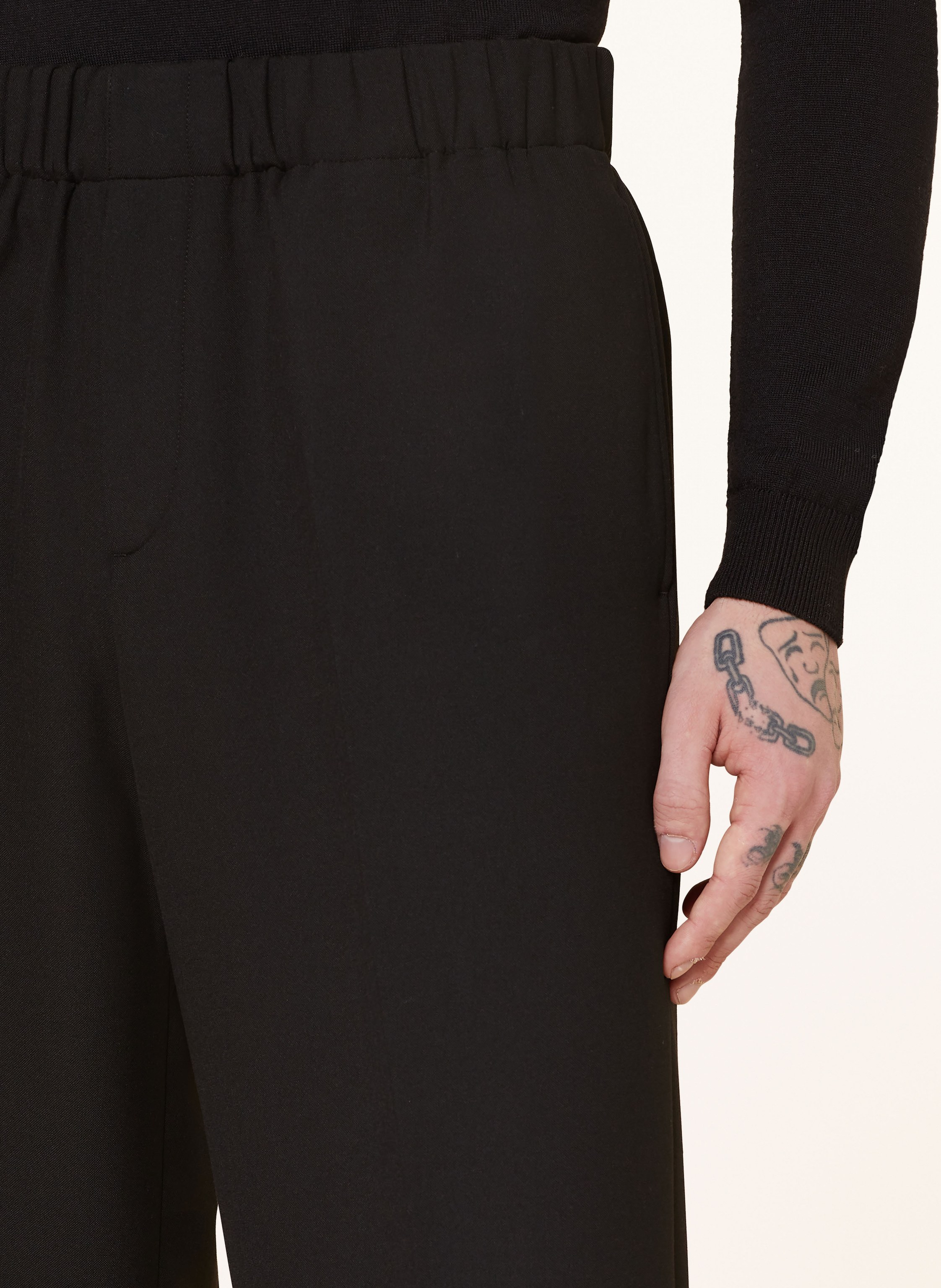 Thumbnail - Sandro Jerseyhose Straight Fit schwarz