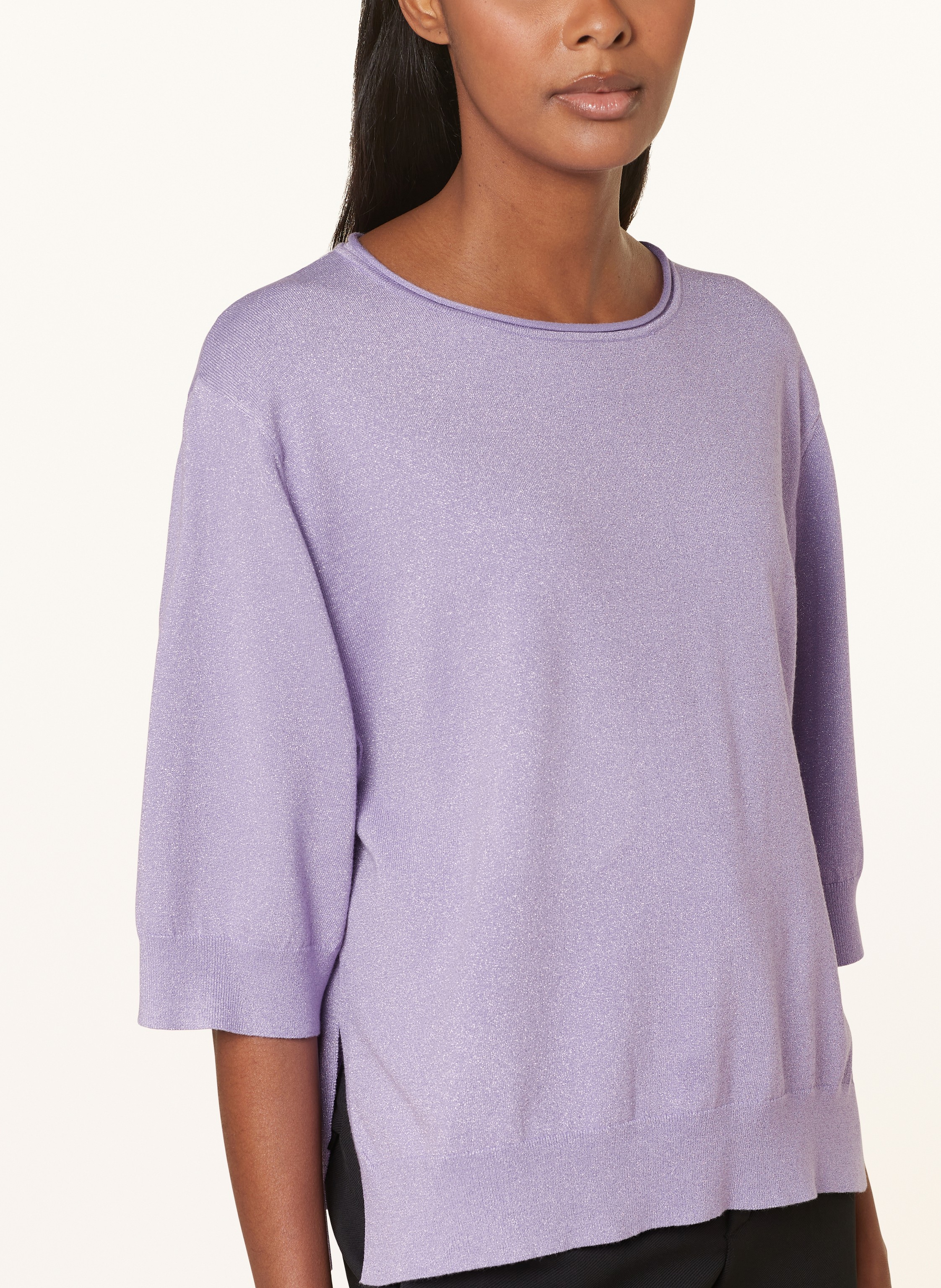 Thumbnail - Darling Harbour Pullover Mit 3/4-Arm Und Glitzergarn lila
