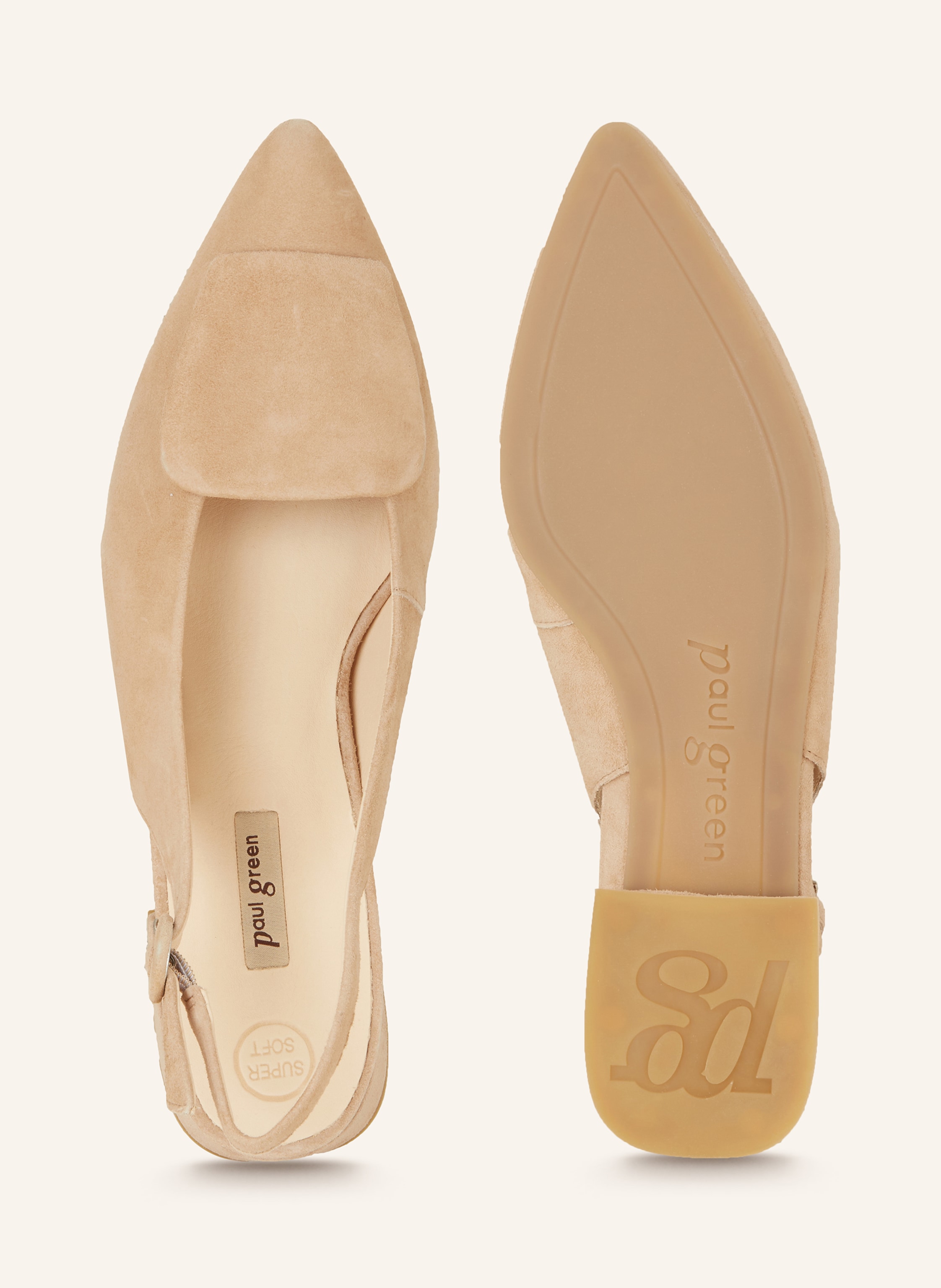 Thumbnail - Paul Green Slingballerinas beige