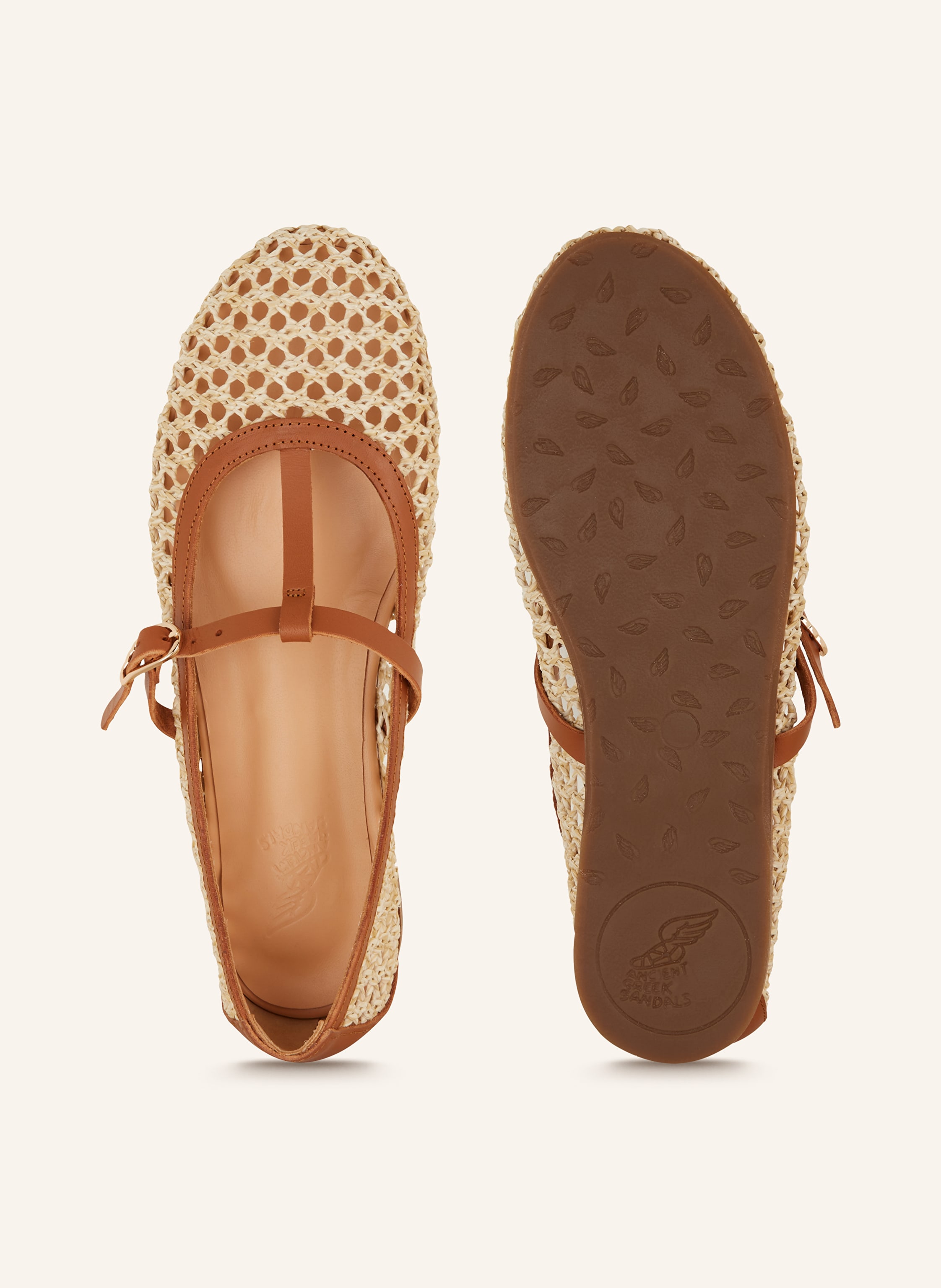 Thumbnail - Ancient Greek Sandals Ballerinas Aerati beige