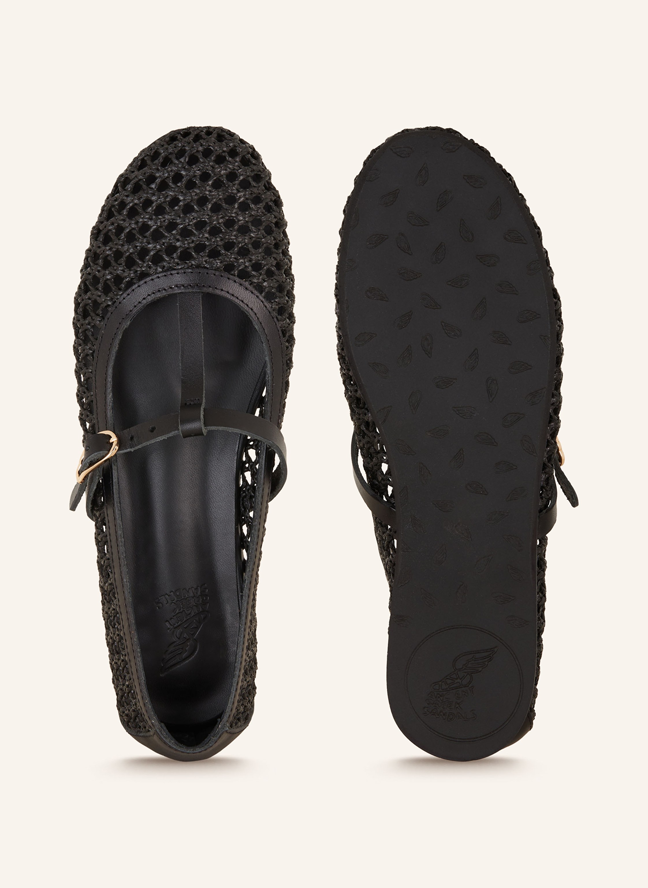 Thumbnail - Ancient Greek Sandals Ballerinas Aerati schwarz