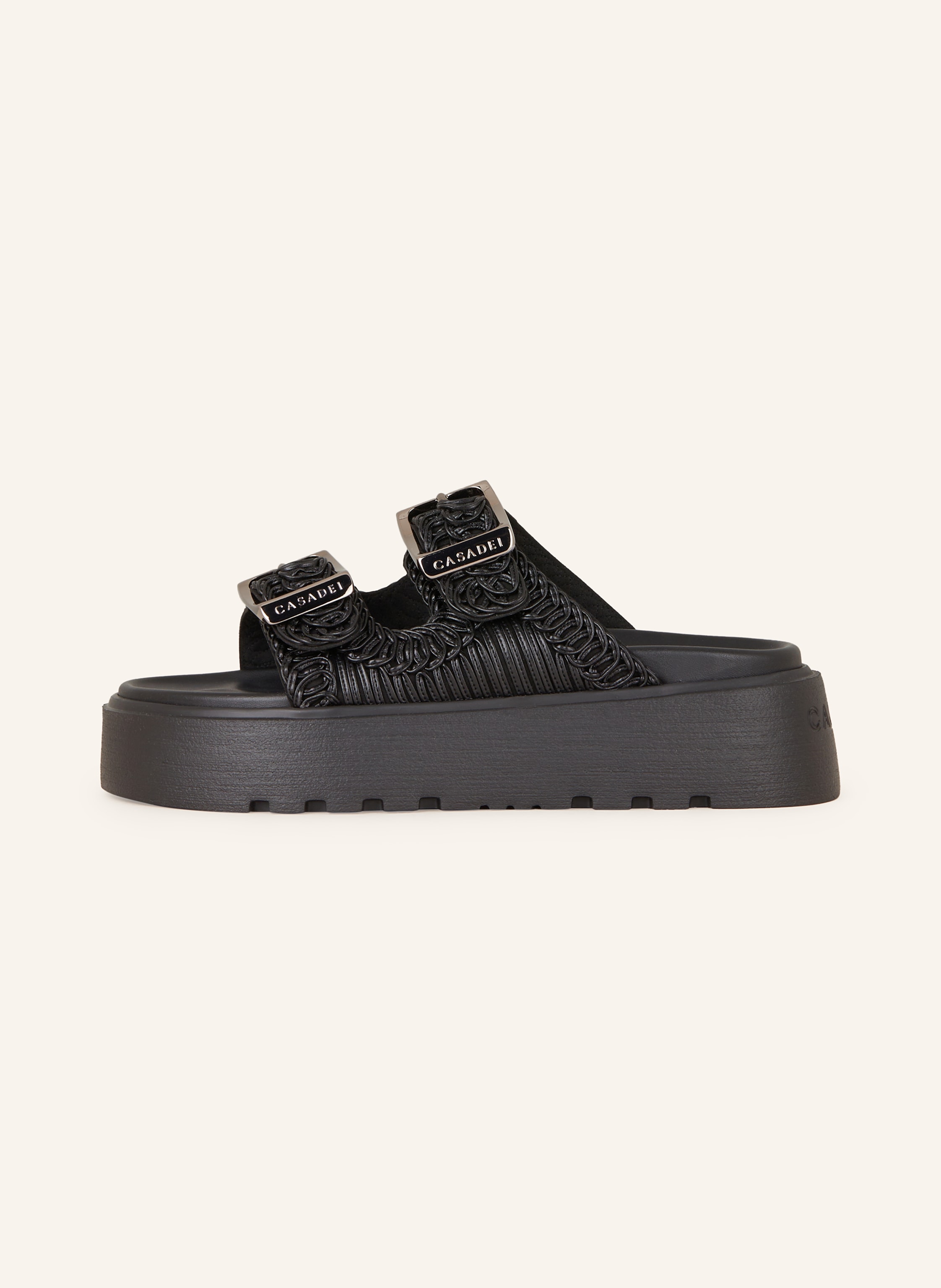 Thumbnail - Casadei Plateau-Pantoletten Birky Ale schwarz