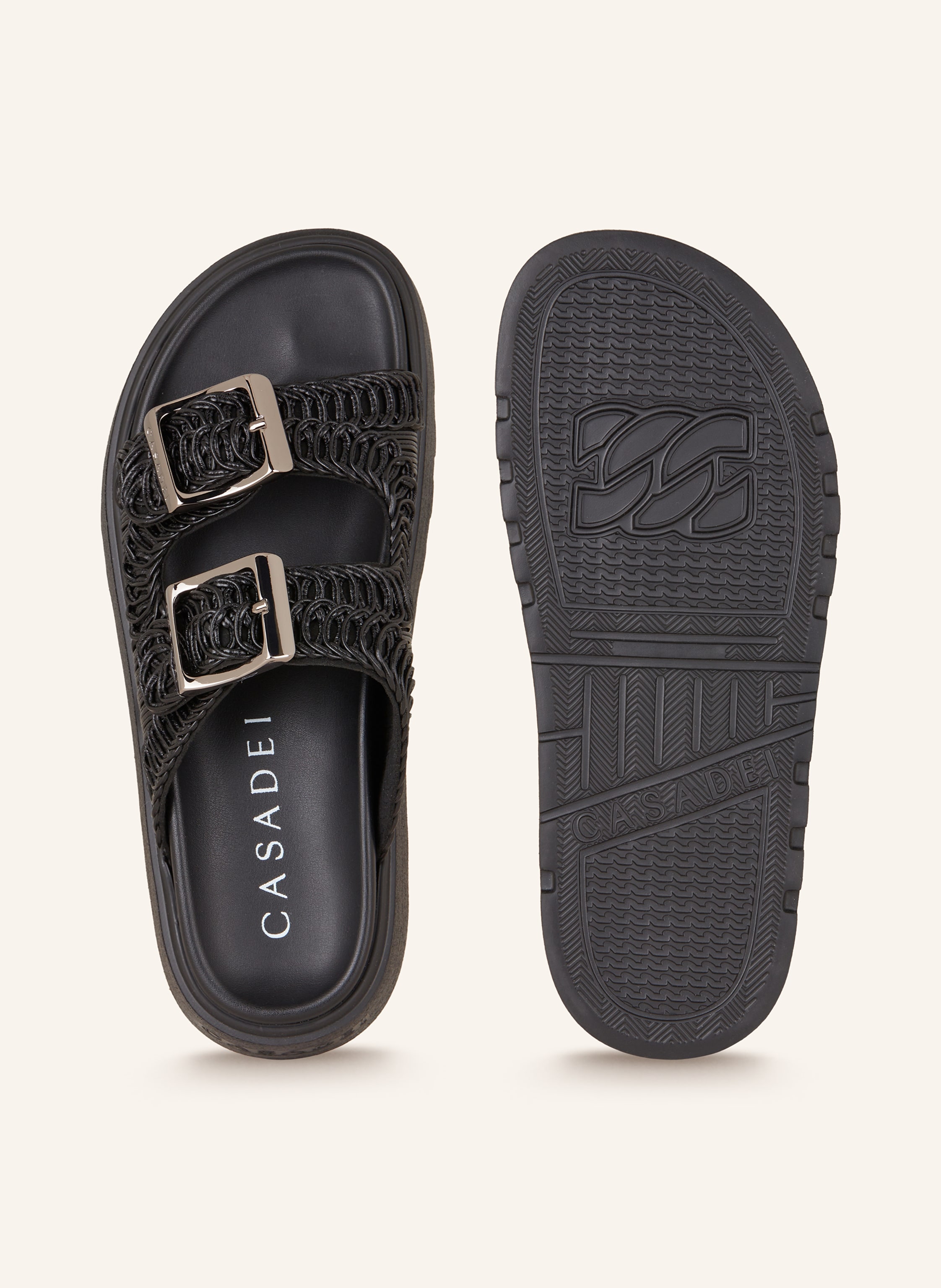 Thumbnail - Casadei Plateau-Pantoletten Birky Ale schwarz