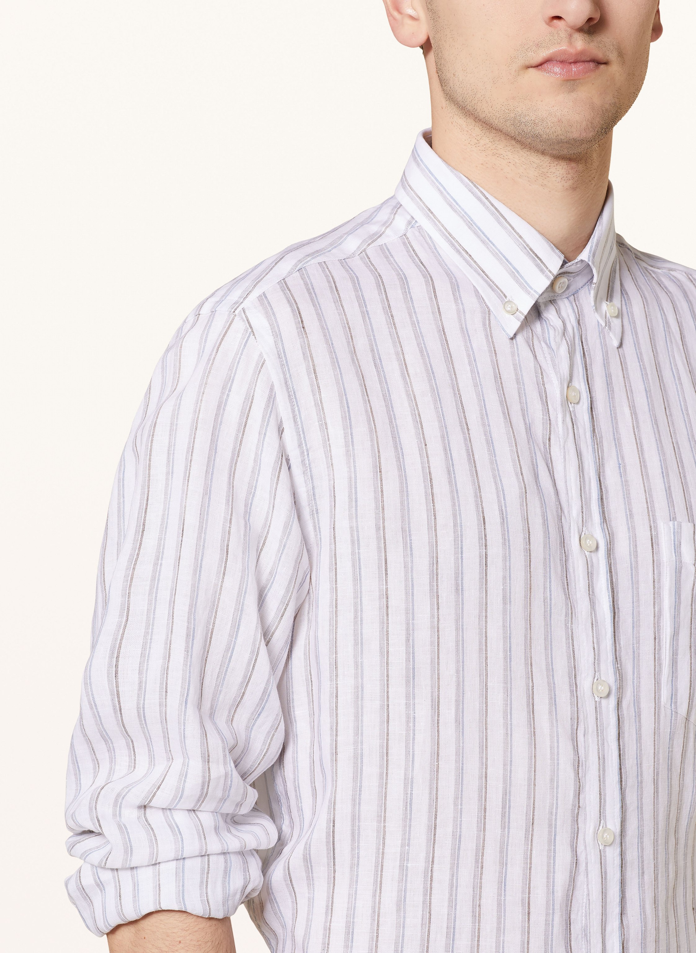 Thumbnail - Paul & Shark Leinenhemd Regular Fit weiss