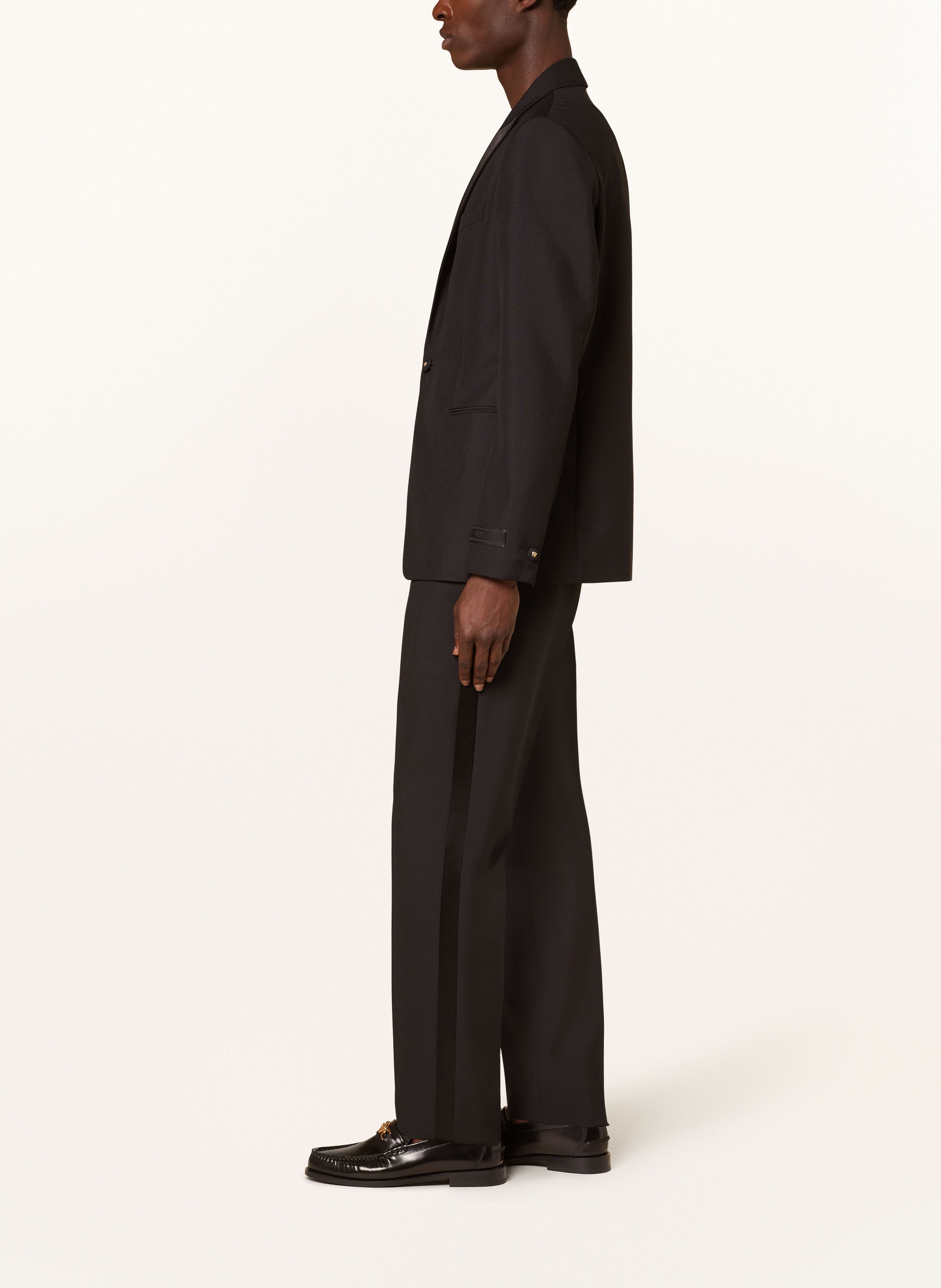 Thumbnail - Versace Smoking-Hose Regular Fit Mit Galonstreifen schwarz