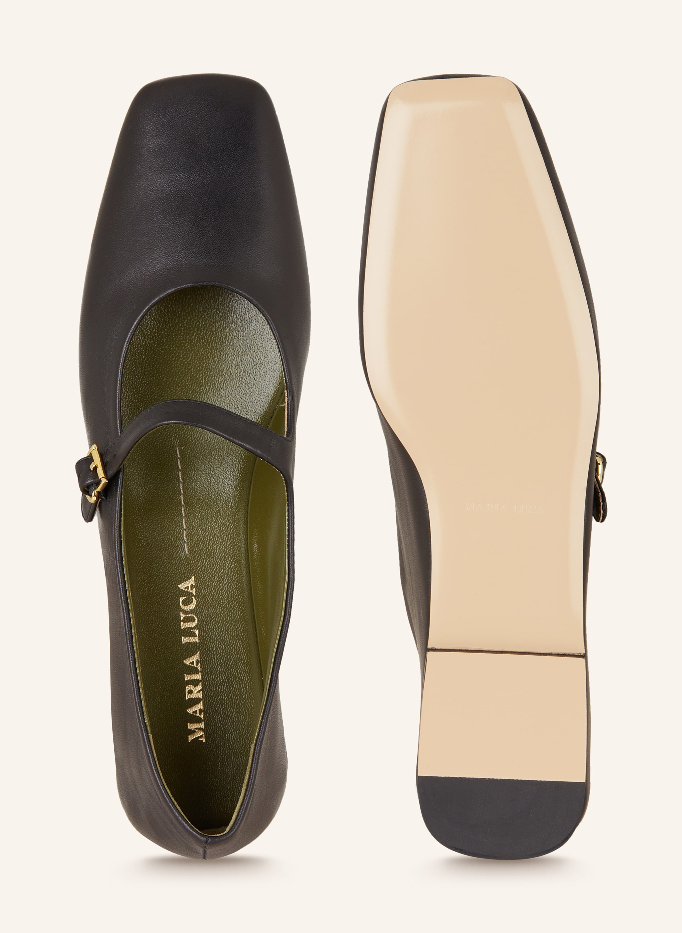 Thumbnail - Maria Luca Mary-Jane-Ballerinas Isotta schwarz