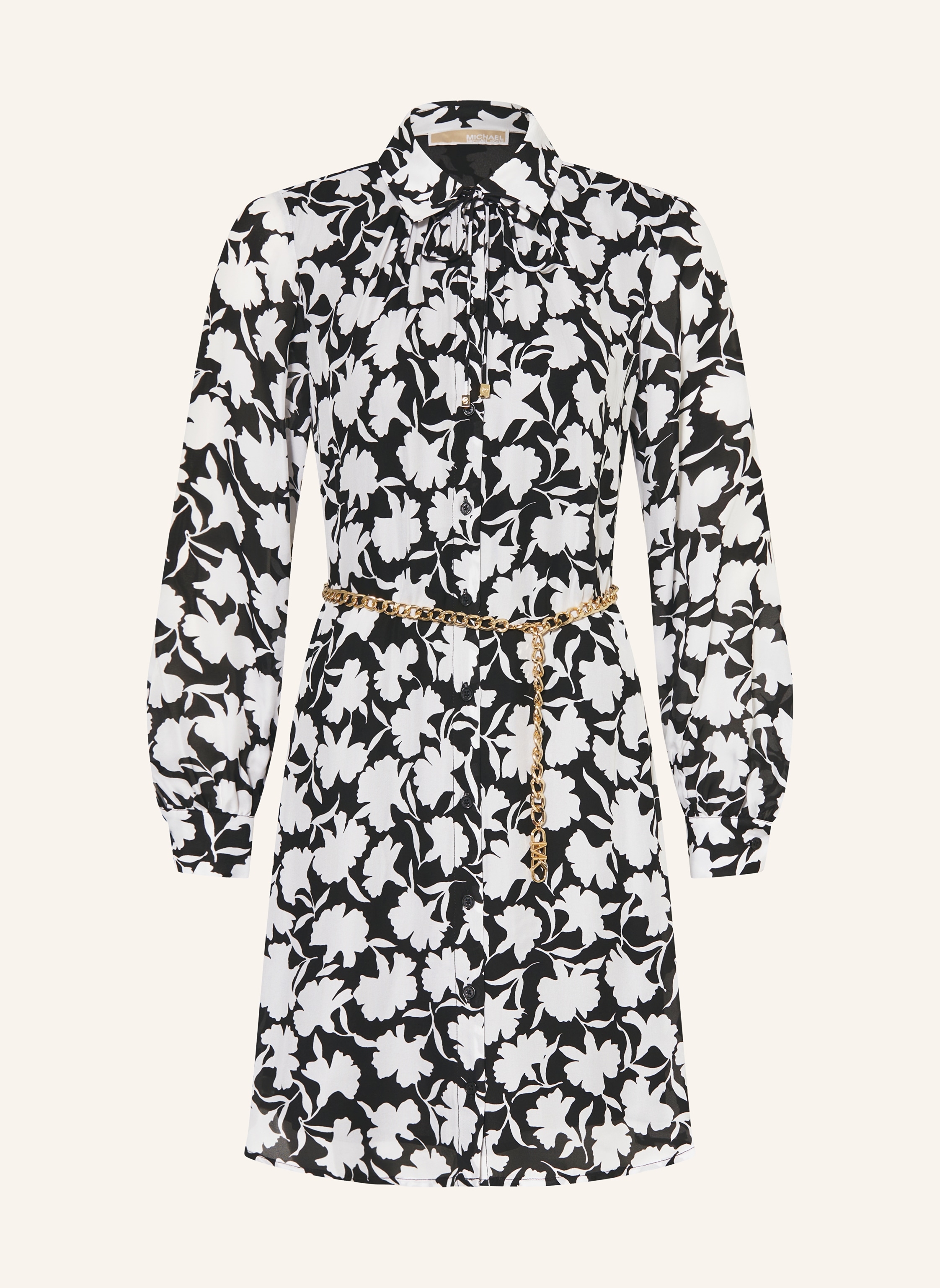 Michael kors cheap floral chiffon shirtdress