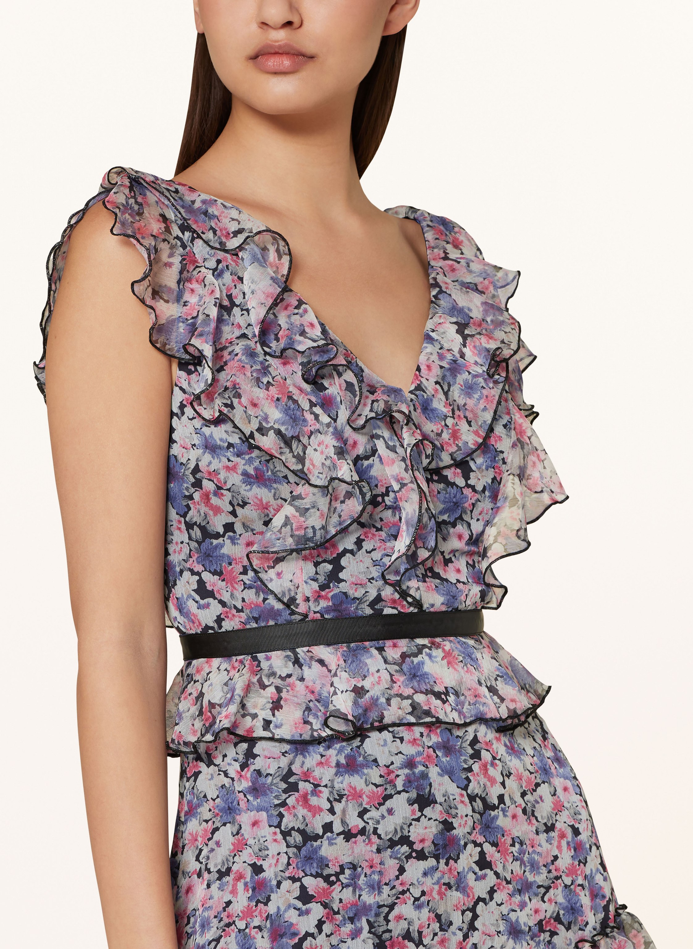 Thumbnail - Lipsy Kleid Ditsy Mit Rüschen rosa