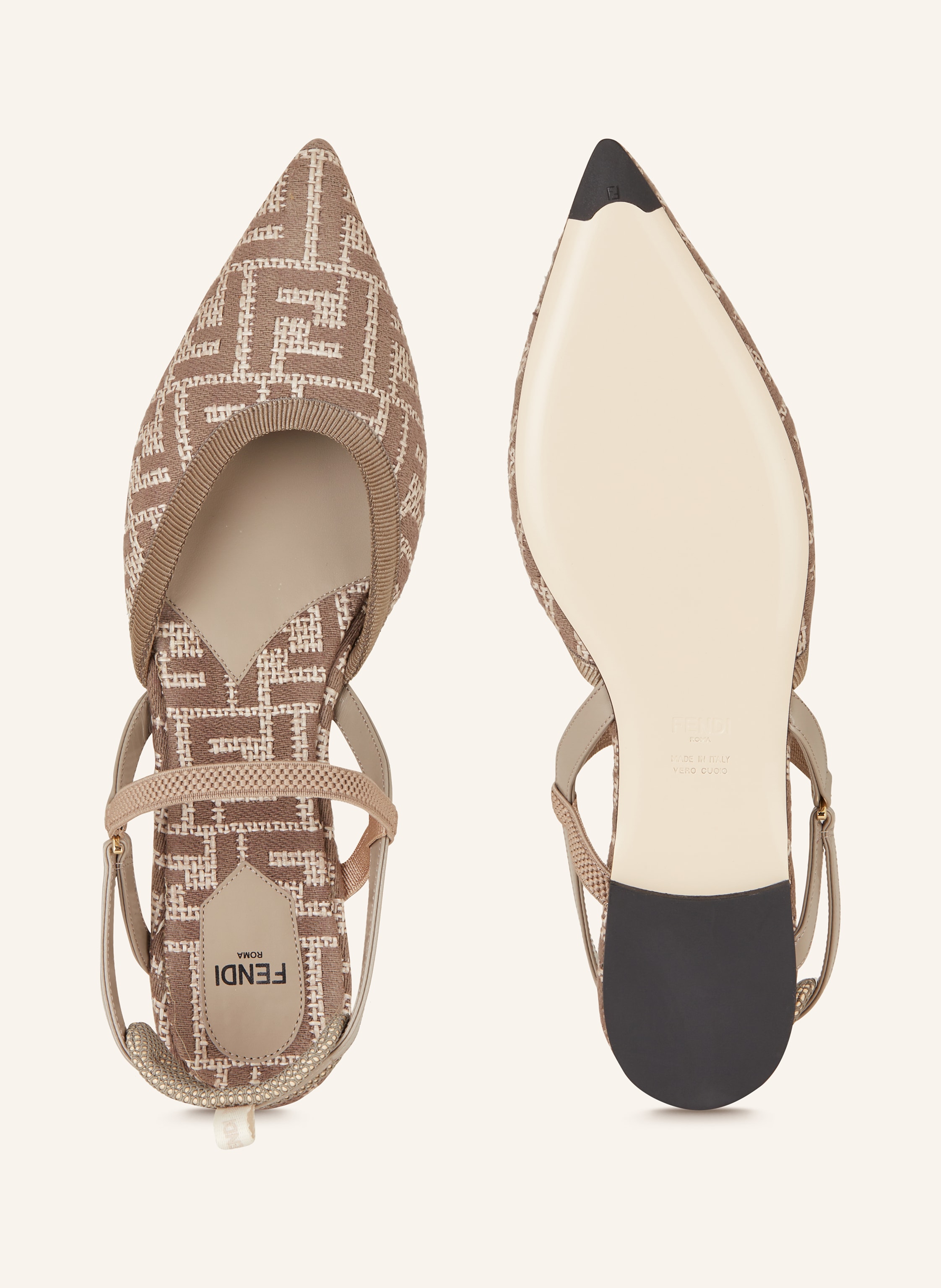 Thumbnail - Fendi Slingballerinas Colibrì Lite beige