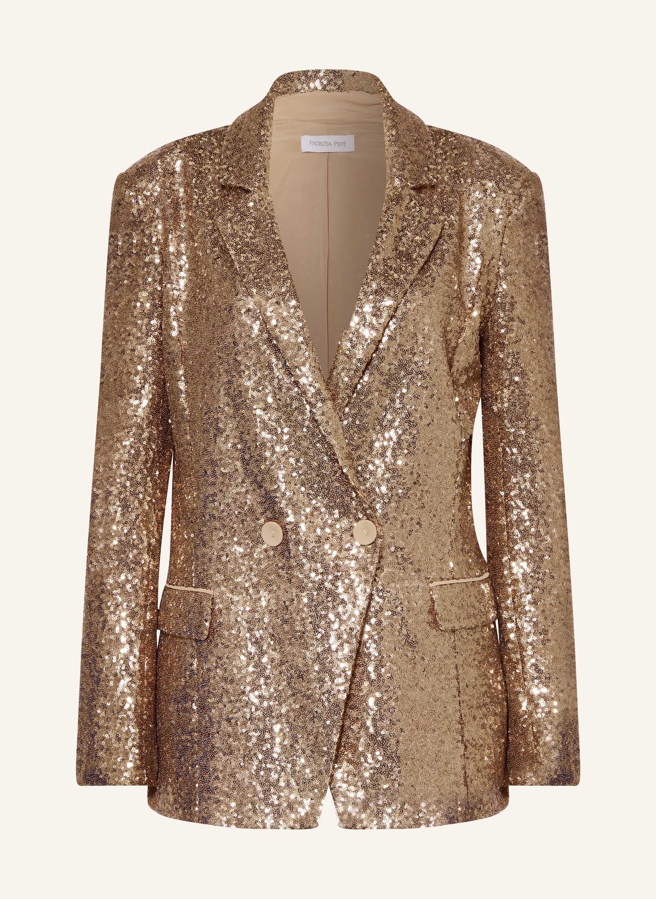 PATRIZIA PEPE Blazer with sequins in gold