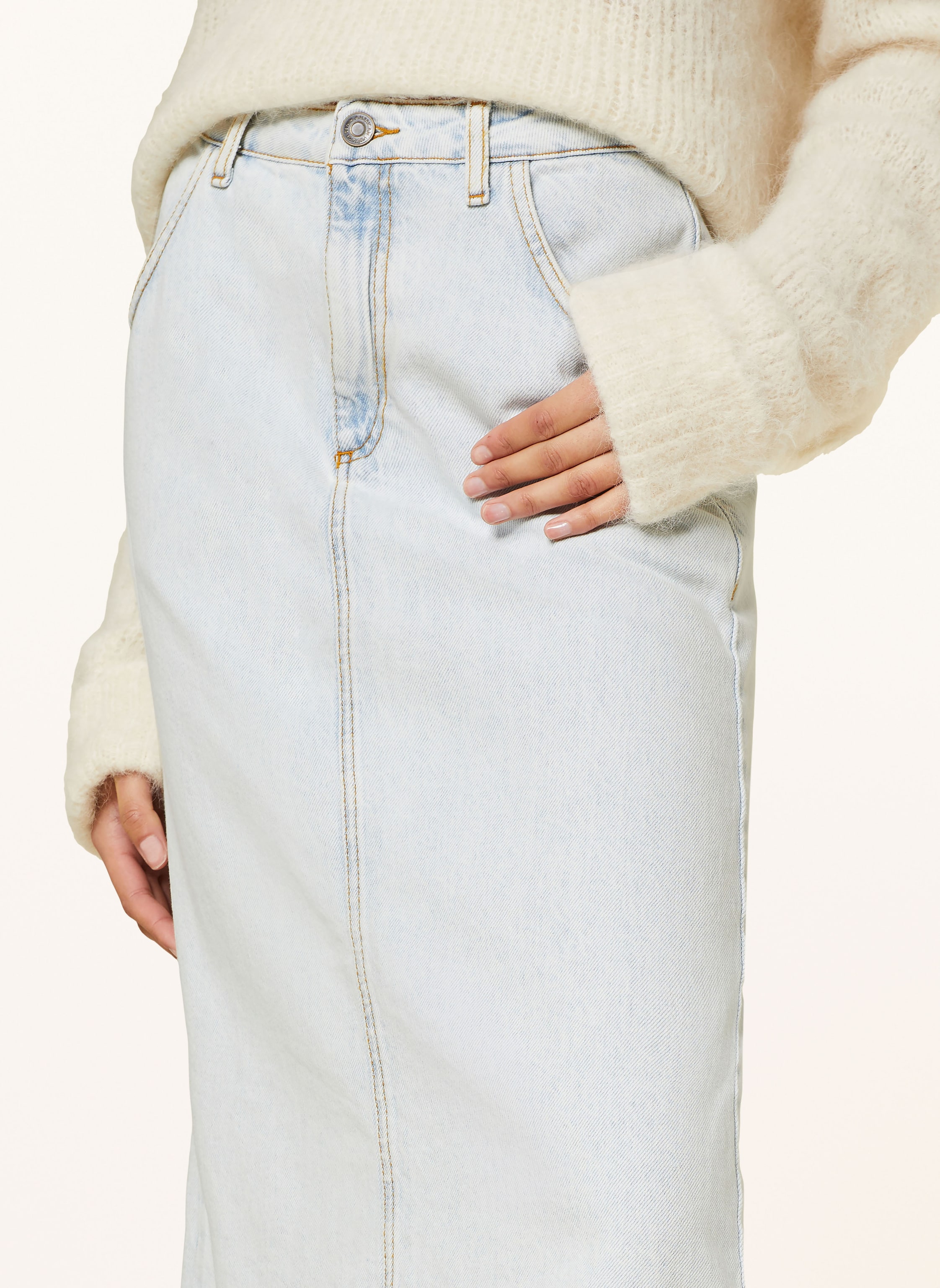 Thumbnail - American Vintage Jeansrock Joybird blau