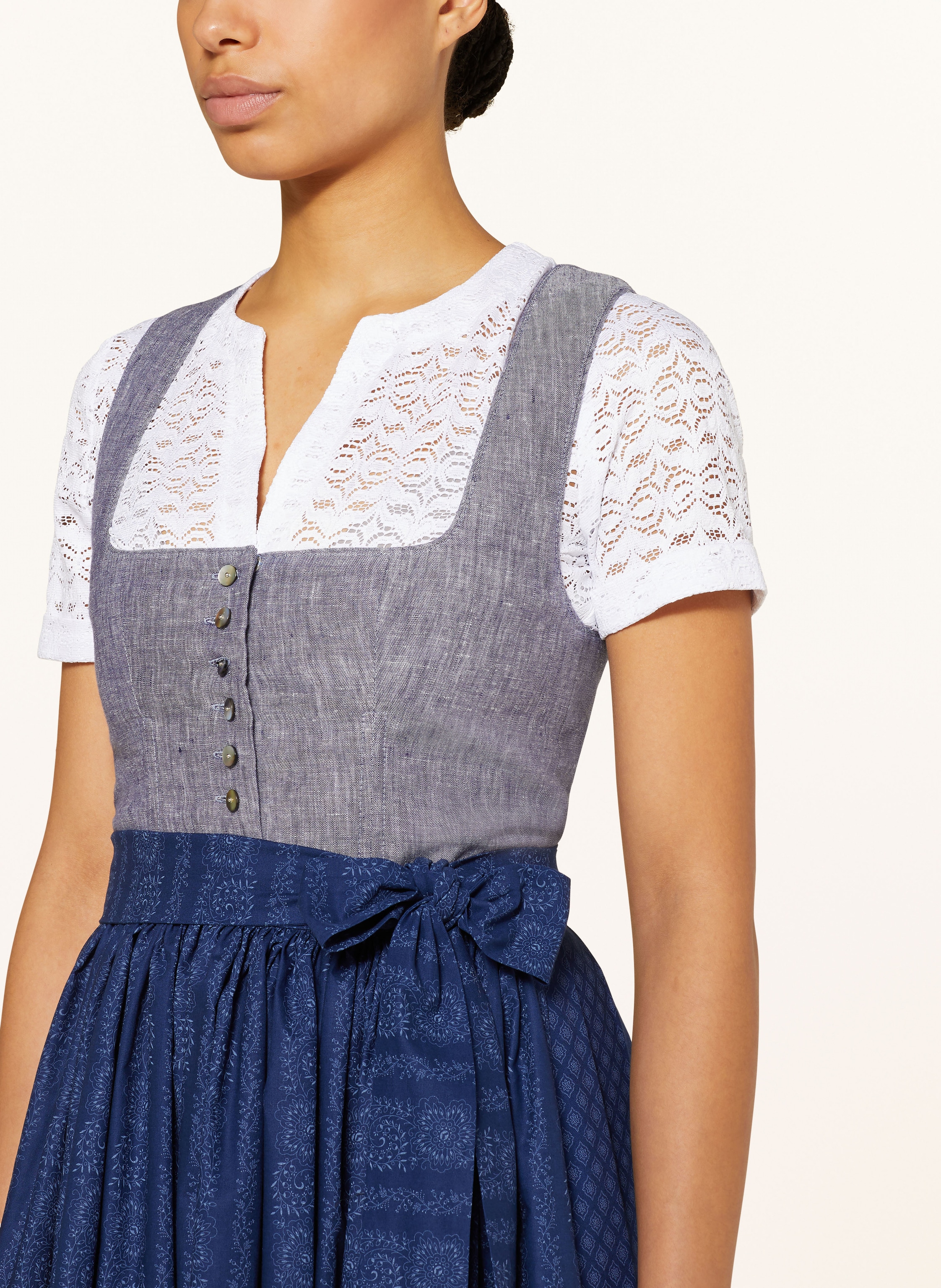 Thumbnail - Grasegger Dirndl Brianna Mit Leinen blau