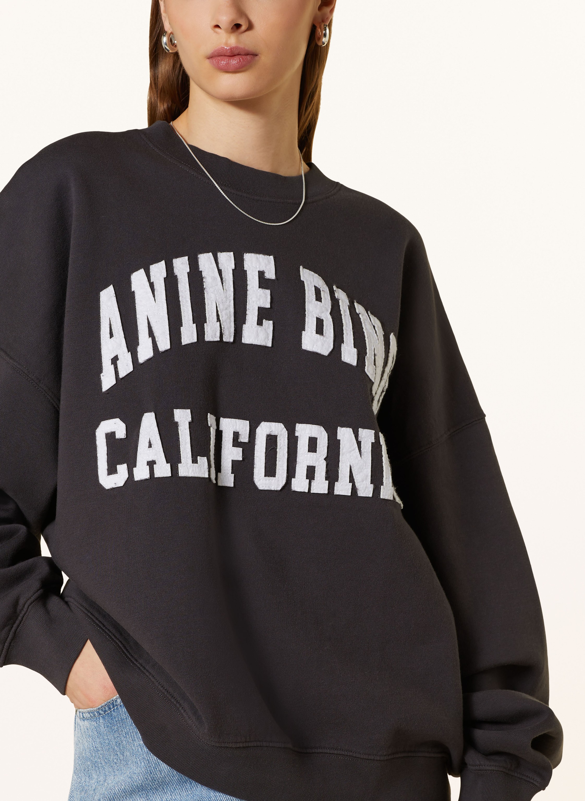 Thumbnail - Anine Bing Sweatshirt Miles schwarz