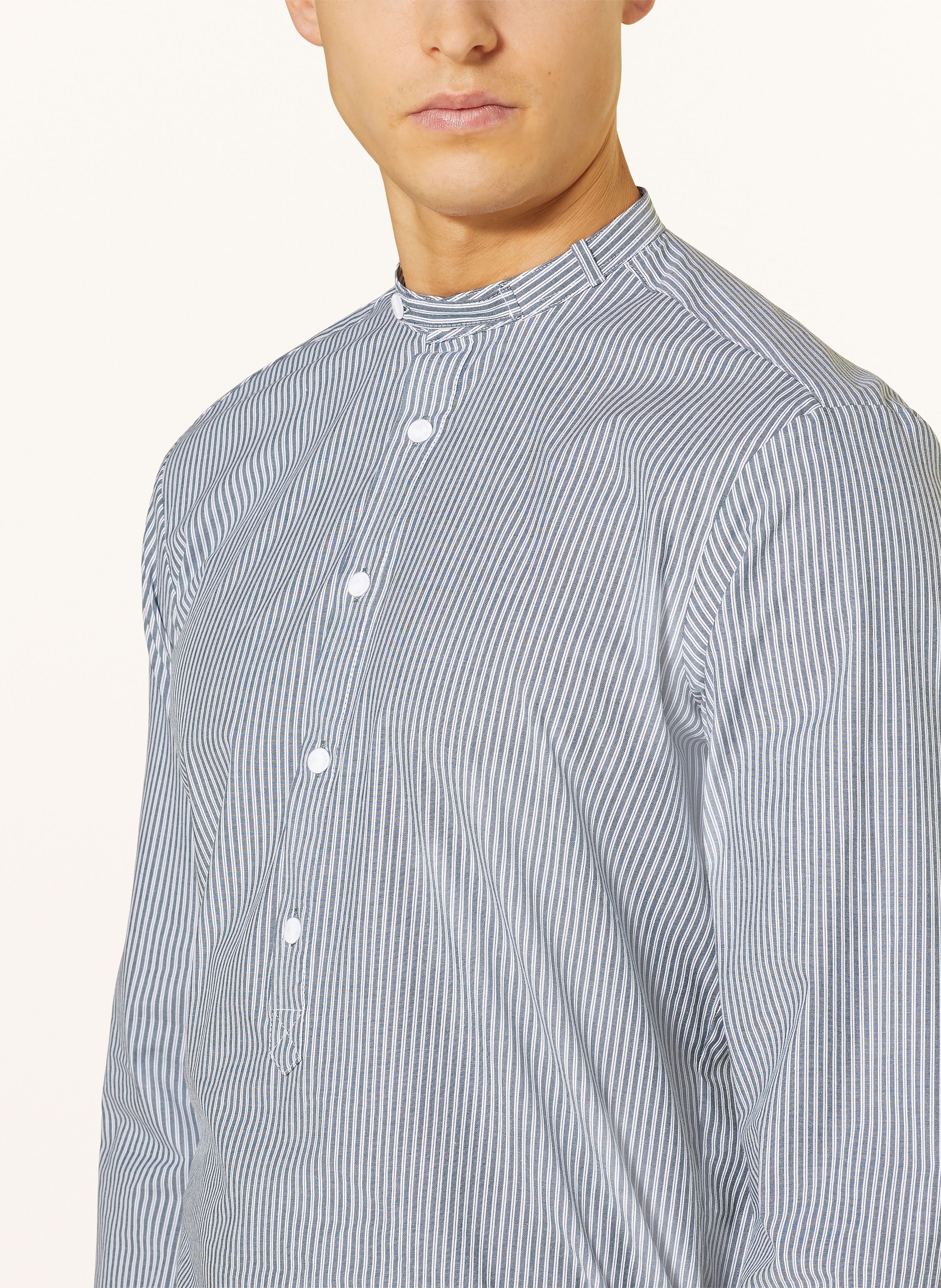 Thumbnail - Hammerschmid Trachtenhemd Slim Fit Mit Stehkragen gruen