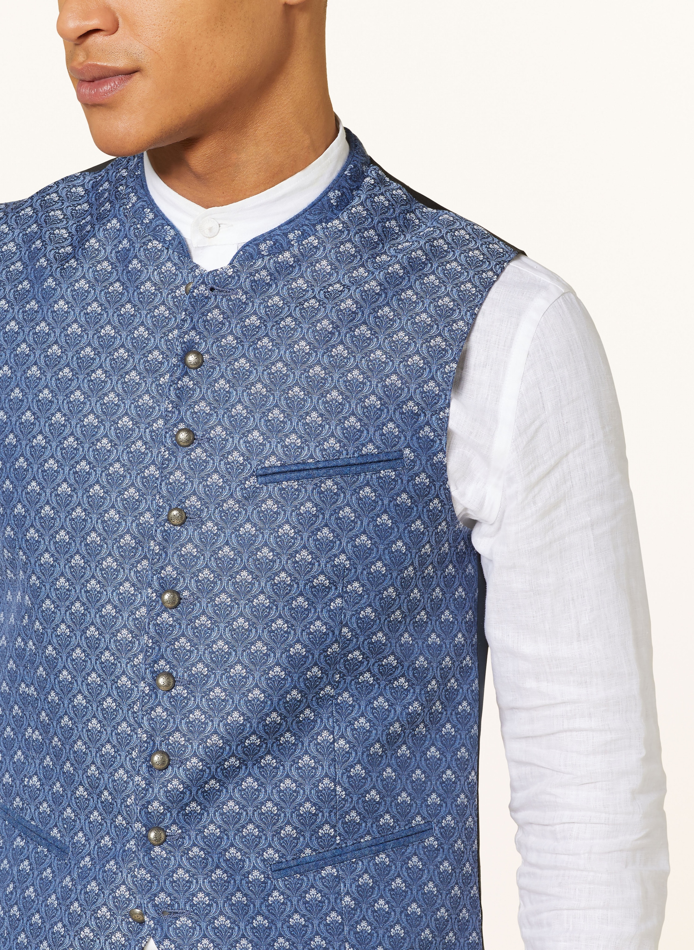 Thumbnail - Hammerschmid Trachtenweste Julian Slim Fit blau