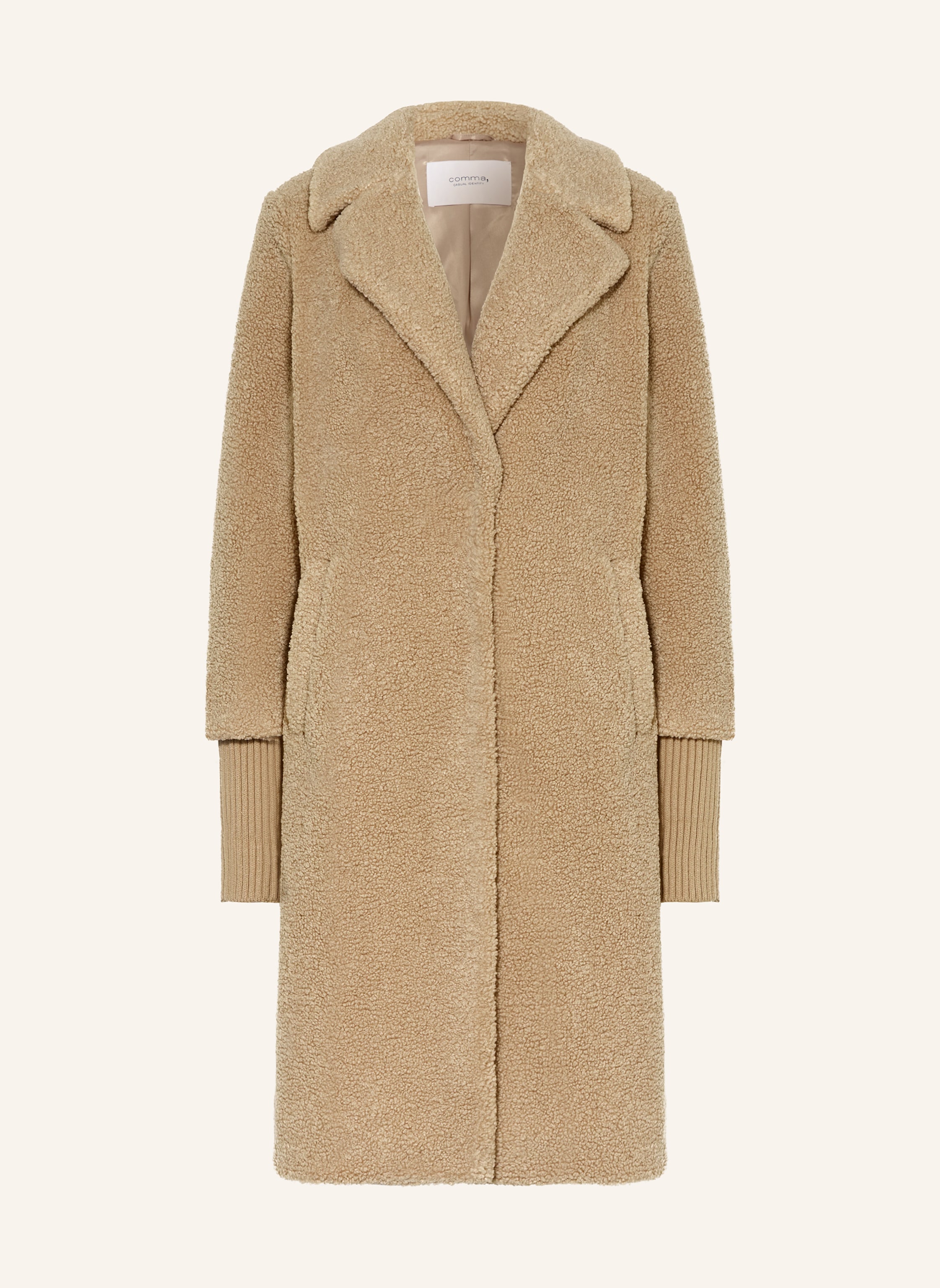 Beige Comma Identity Mantel Damen Mantel Beige Comma Wollmantel