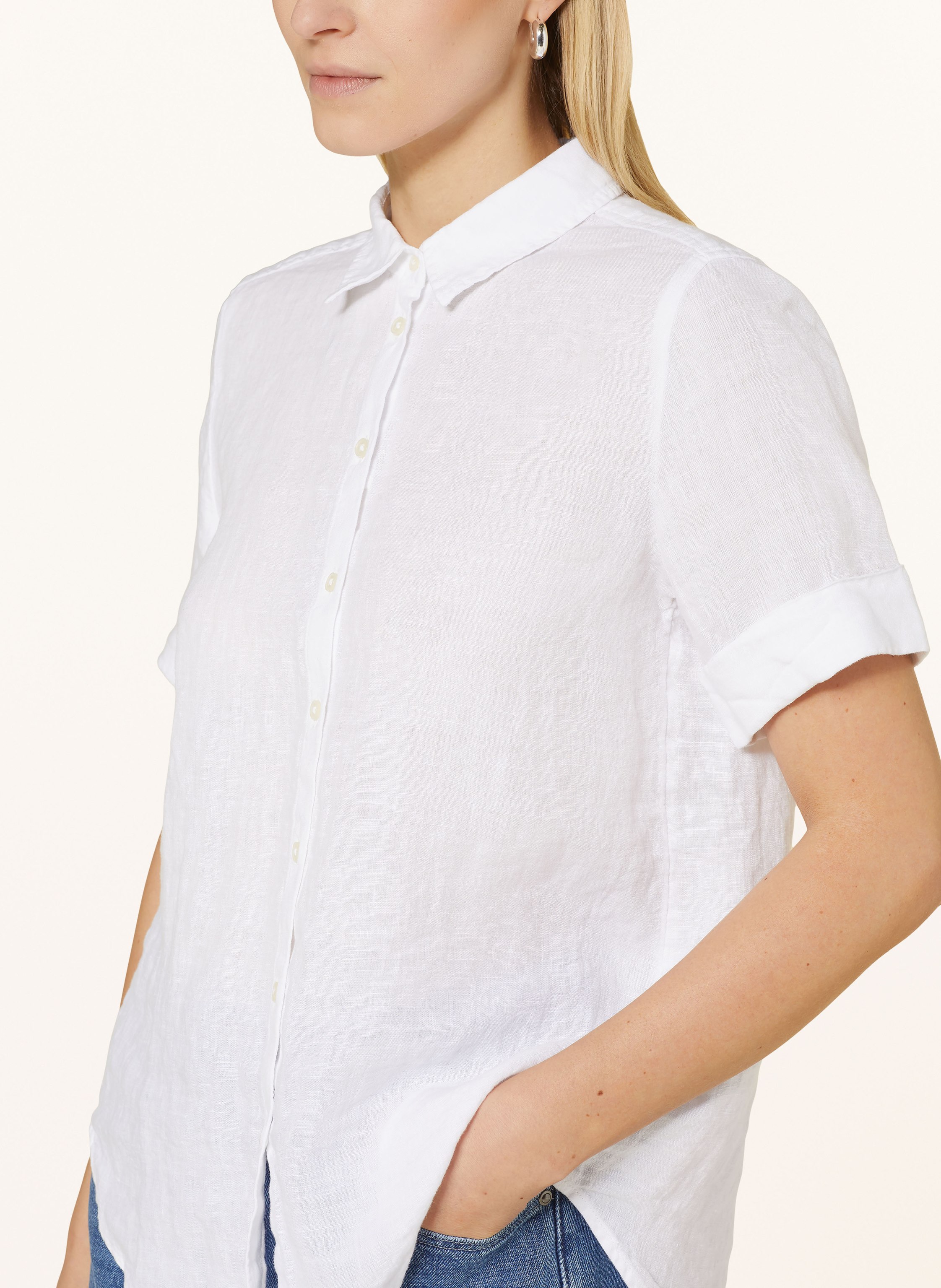 Thumbnail - Marc O'polo Hemdbluse Aus Leinen weiss