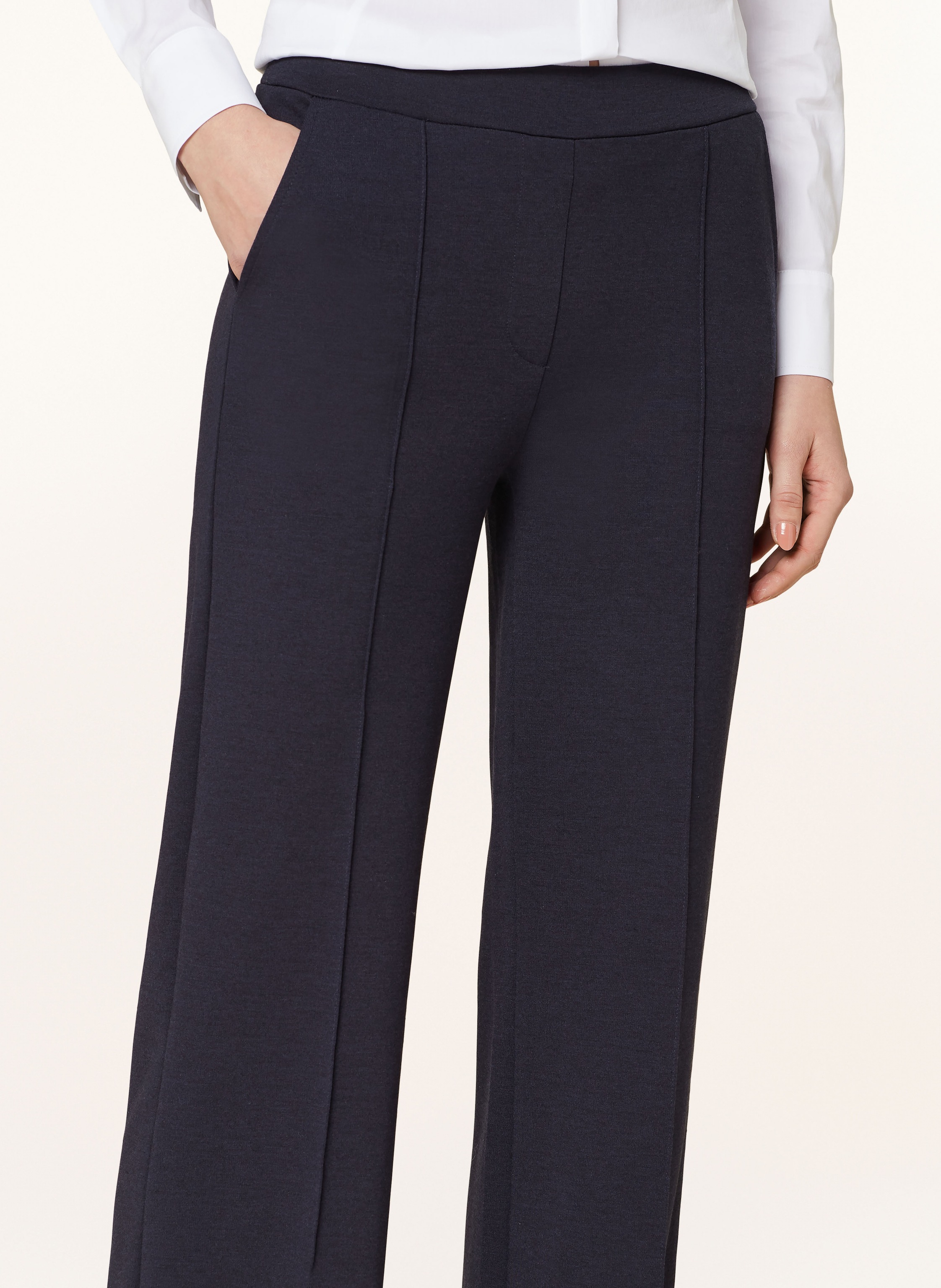 Thumbnail - Smith & Soul Marlenehose Aus Jersey blau