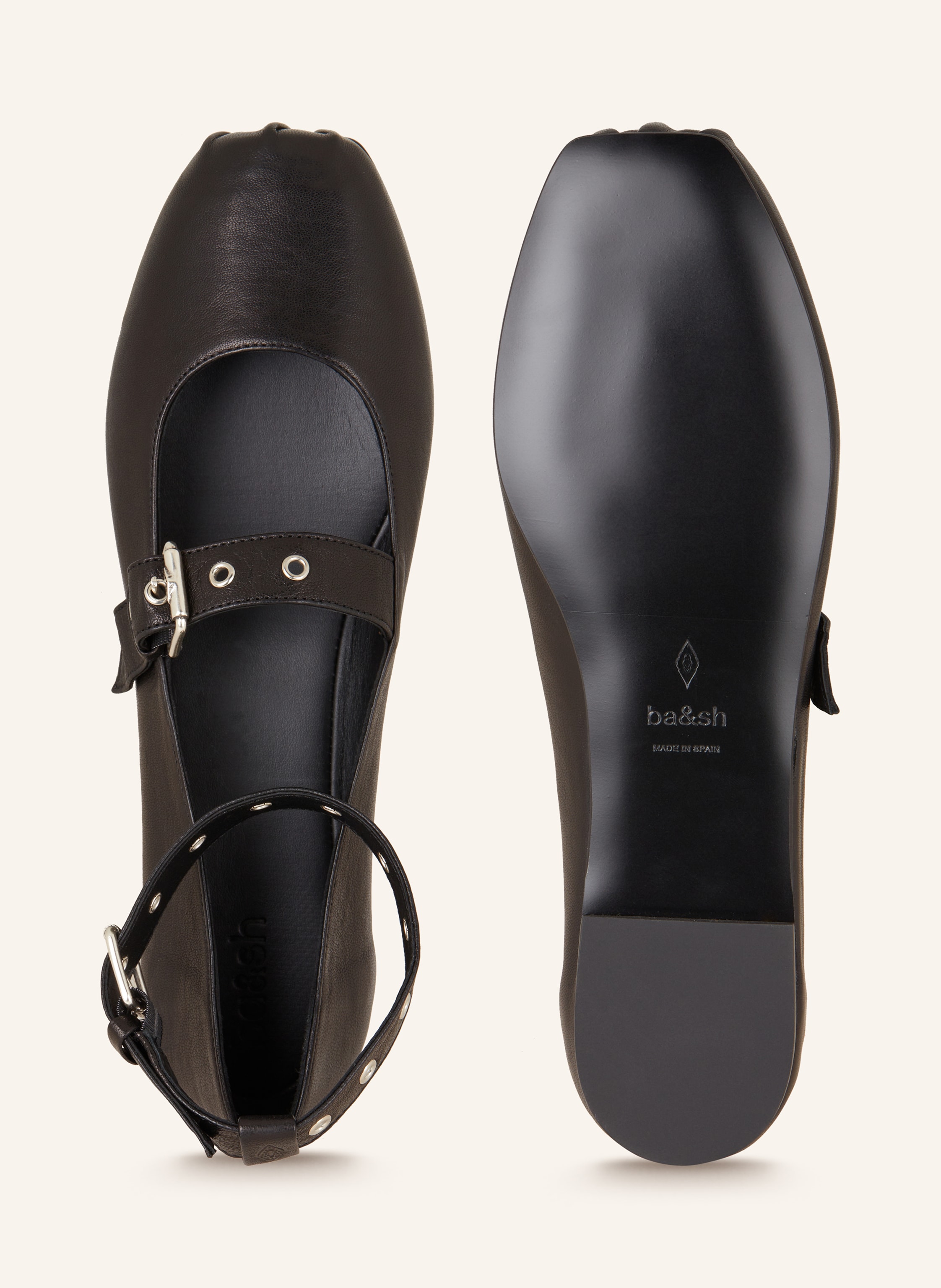 Ba&Sh Ballerinas Canya schwarz – Bild 2